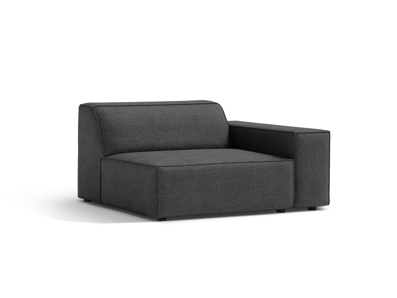 Elegantes 1-Sitzer Modul Rechts Jodie in Dunkelgrau, ideal für individuelle Wohnkonzepte und stilvolle Einrichtung. Perfekt für jedes Zuhause.