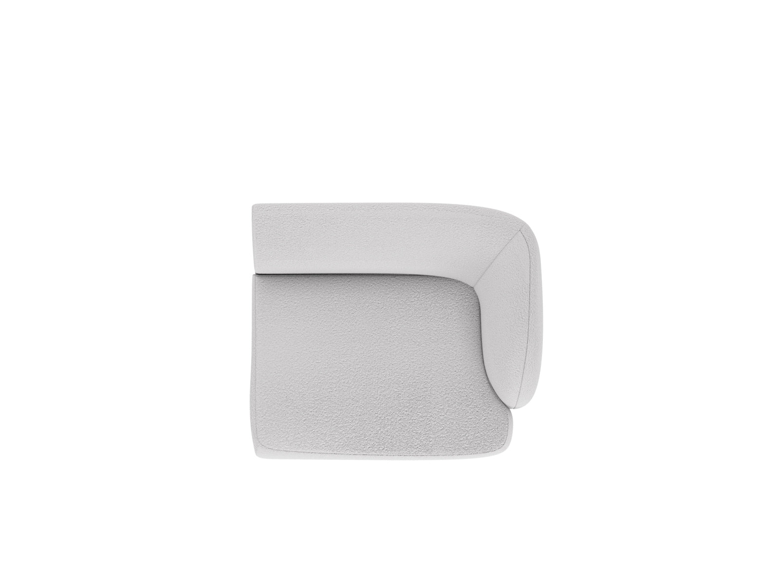 Miley Boucle Modul rechts 1 Sitzer in Light Grey präsentiert im Onlineshop von KAQTU Design AG. Modulares Sofa ist von Micadoni