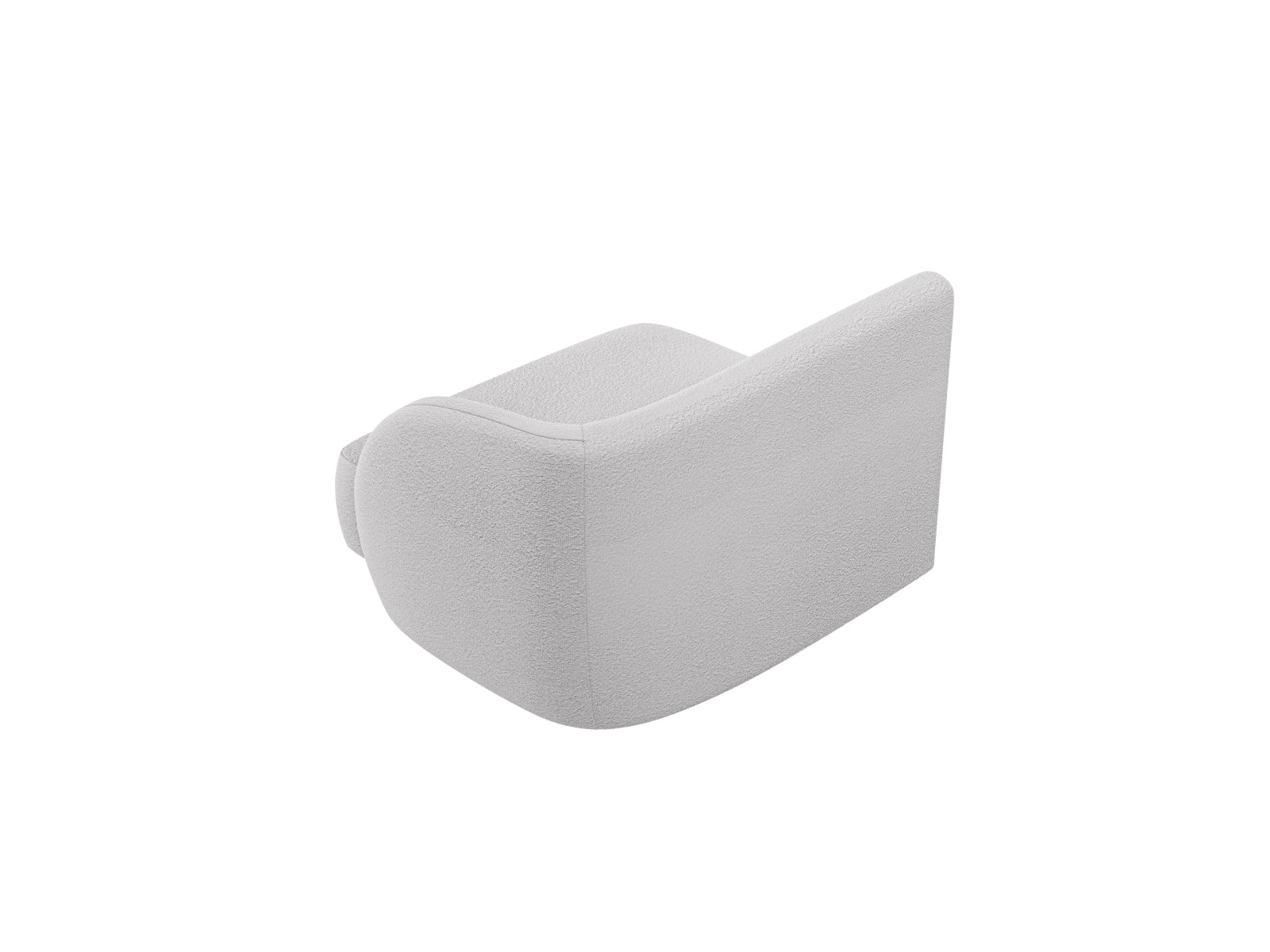 Miley Boucle Modul rechts 1 Sitzer in Light Grey präsentiert im Onlineshop von KAQTU Design AG. Modulares Sofa ist von Micadoni