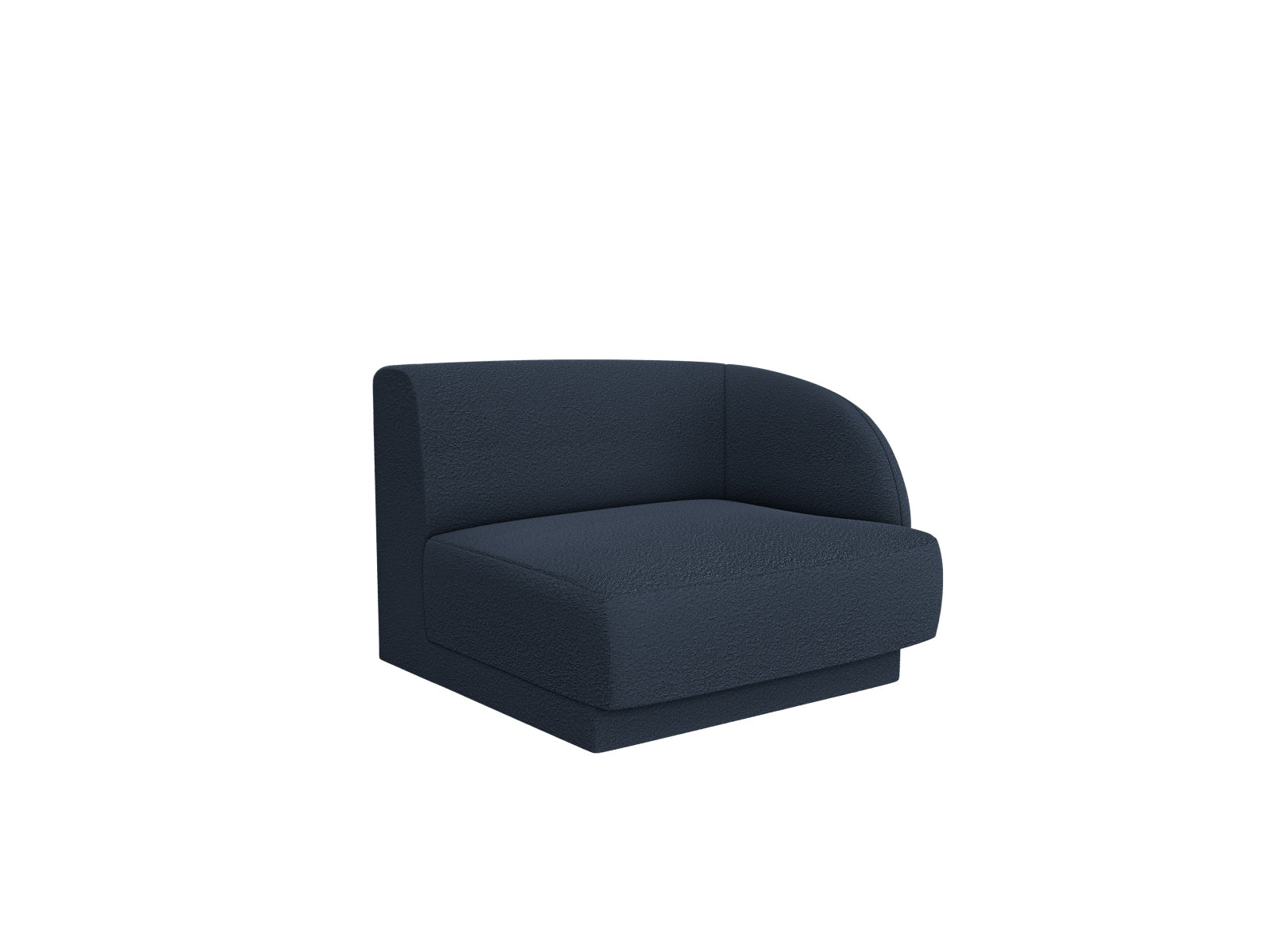 Miley Boucle Modul rechts 1 Sitzer in Dark Blue präsentiert im Onlineshop von KAQTU Design AG. Modulares Sofa ist von Micadoni