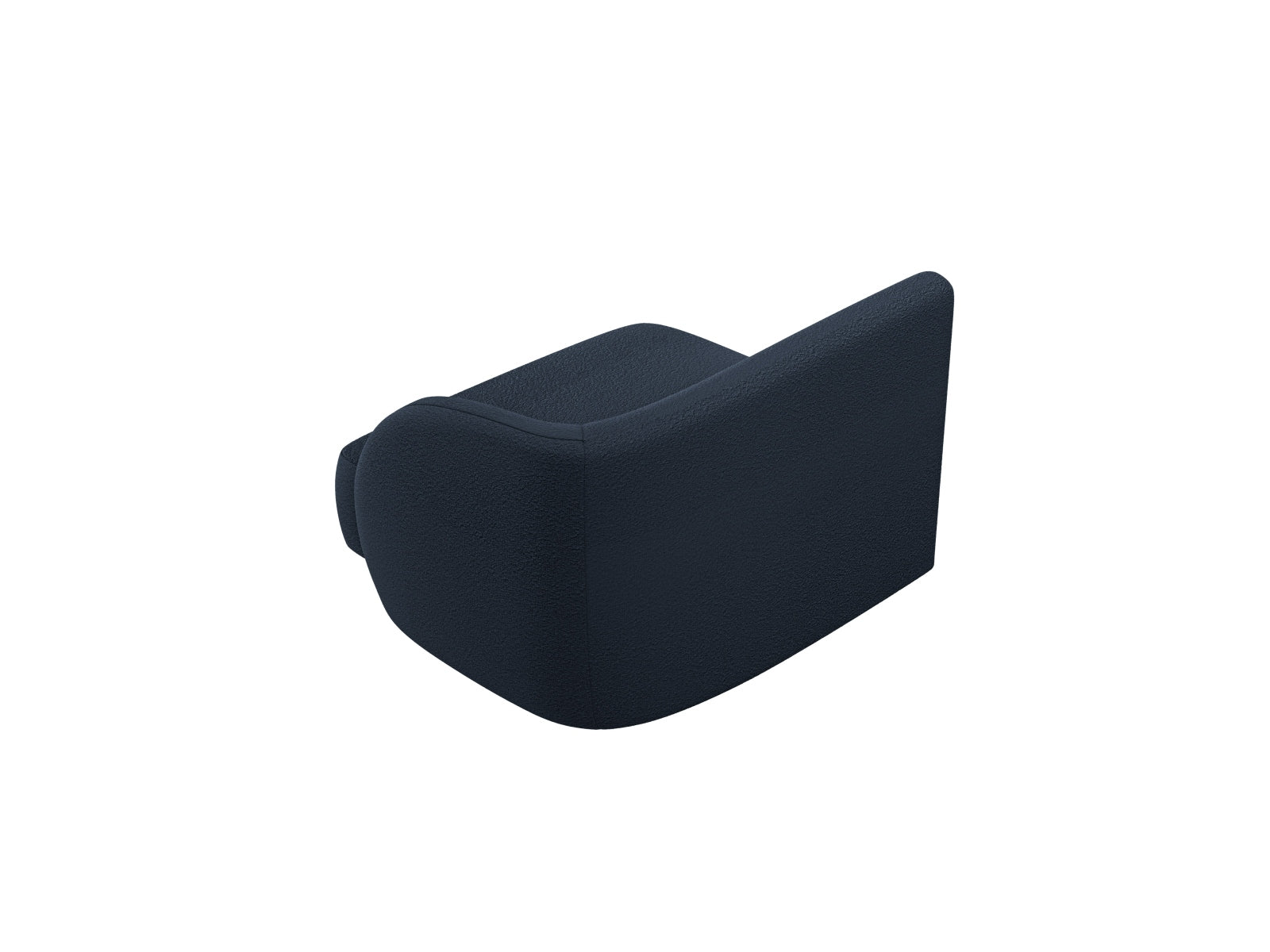 Miley Boucle Modul rechts 1 Sitzer in Dark Blue präsentiert im Onlineshop von KAQTU Design AG. Modulares Sofa ist von Micadoni