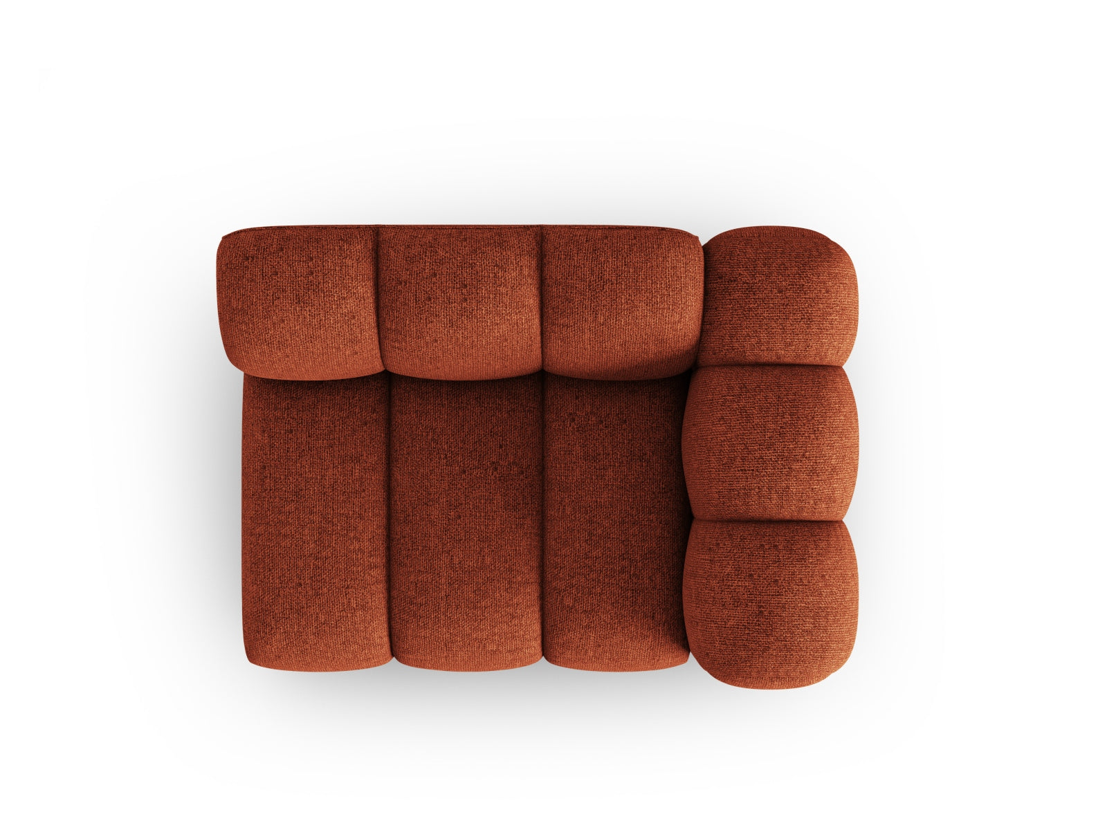 Lupine Modul rechts 1 Sitzer in Terracotta präsentiert im Onlineshop von KAQTU Design AG. Modulares Sofa ist von Micadoni