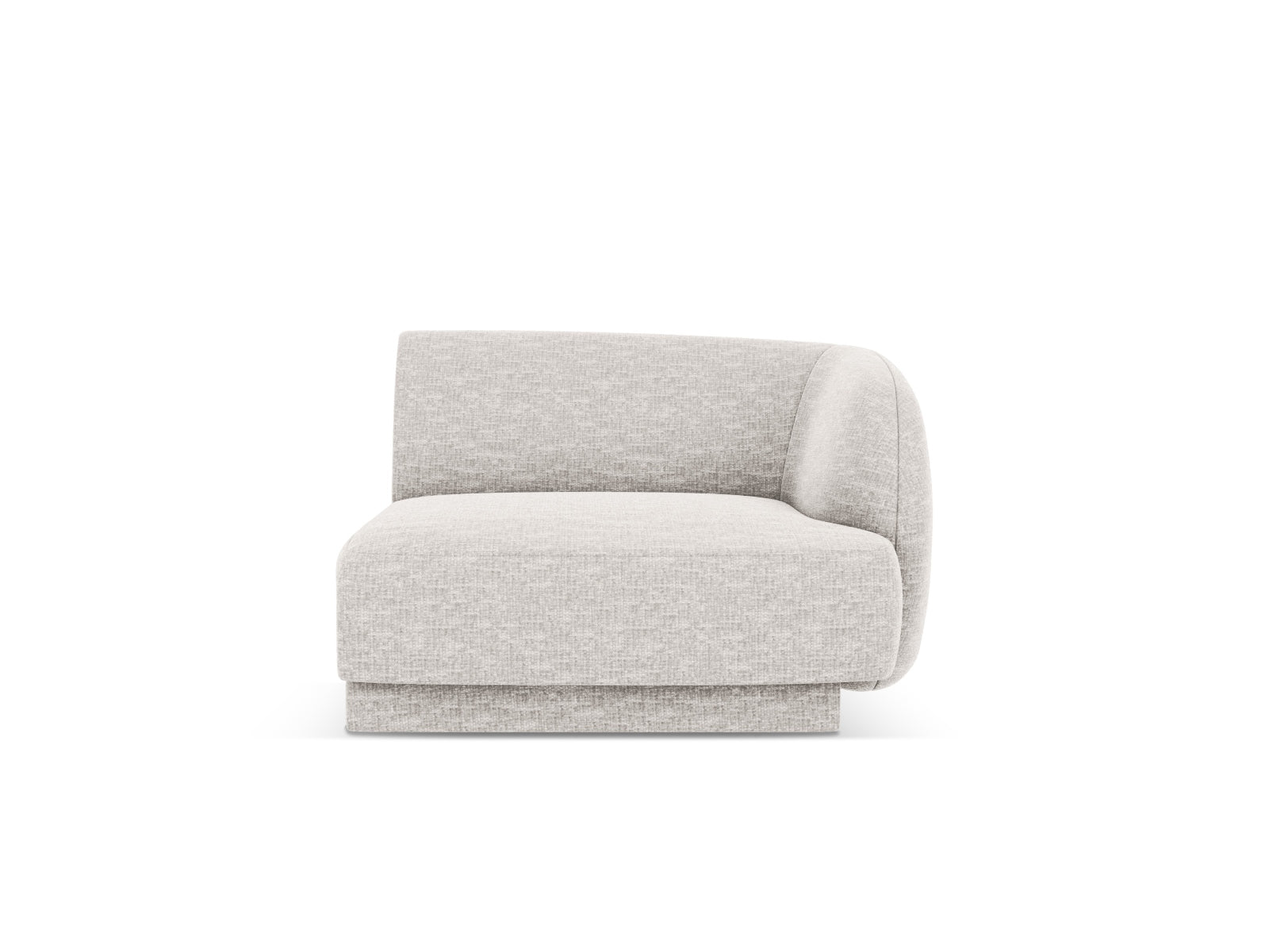 Miley Modul rechts 1 Sitzer in Light Grey präsentiert im Onlineshop von KAQTU Design AG. Modulares Sofa ist von Micadoni
