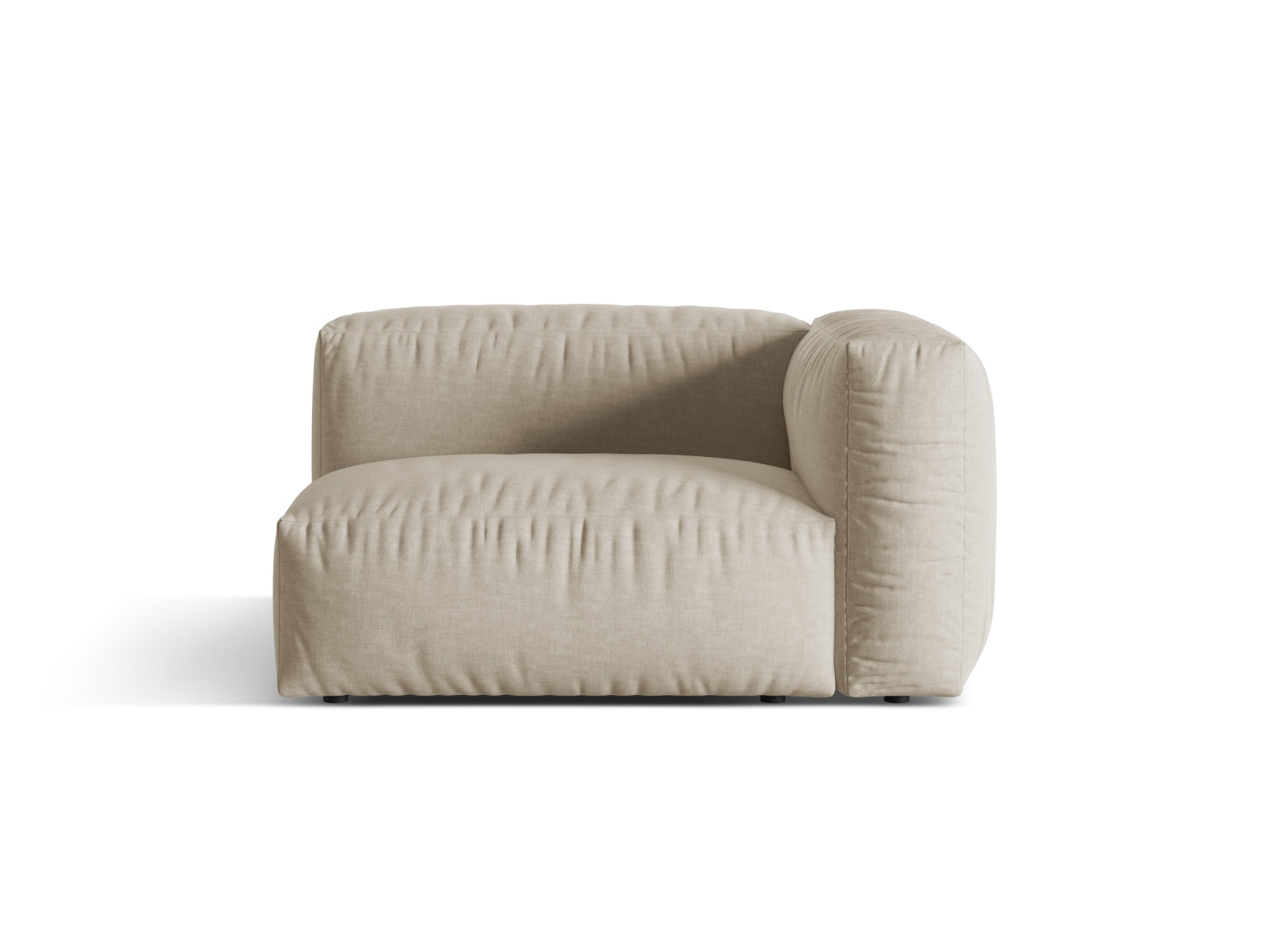 Martina Modul rechts 1 Sitzer in Light Beige-Boston präsentiert im Onlineshop von KAQTU Design AG. Modulares Sofa ist von Micadoni