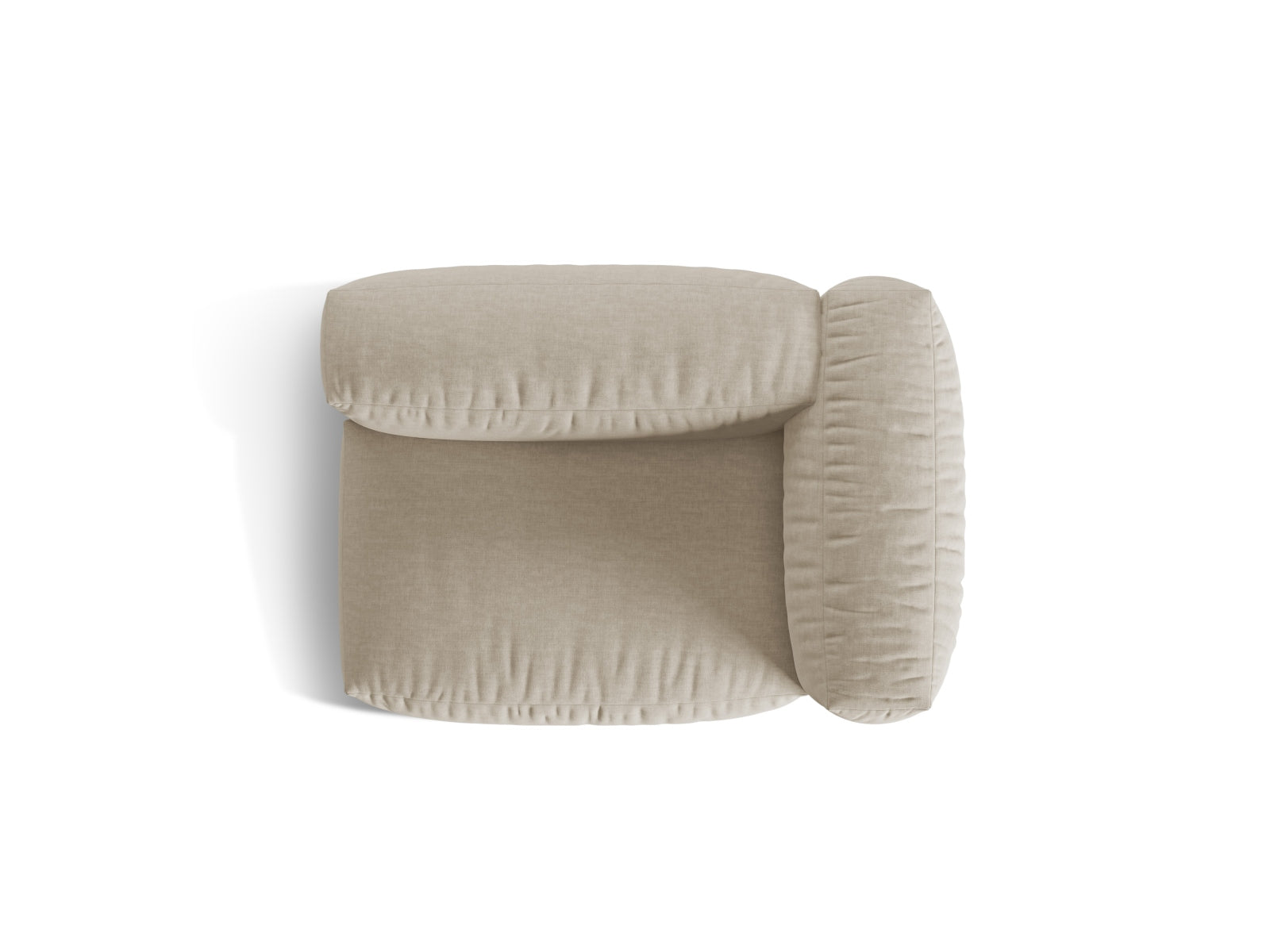 Elegantes Martina Modul rechts 1 Sitzer in sanftem Light Beige-Boston, ideal für kreative Raumgestaltungen und komfortable Sitzmöglichkeiten.