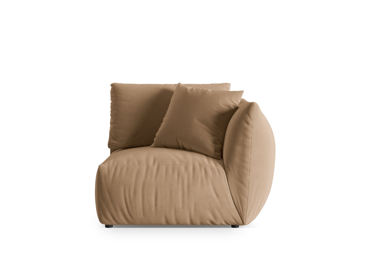 Chris Velour Modul rechts 1 Sitzer in Sand-Casino präsentiert im Onlineshop von KAQTU Design AG. Modulares Sofa ist von Micadoni