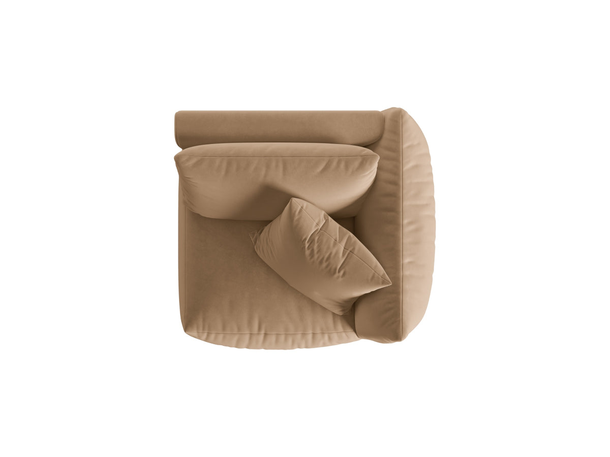 Chris Velour Modul rechts 1 Sitzer in Sand-Casino präsentiert im Onlineshop von KAQTU Design AG. Modulares Sofa ist von Micadoni