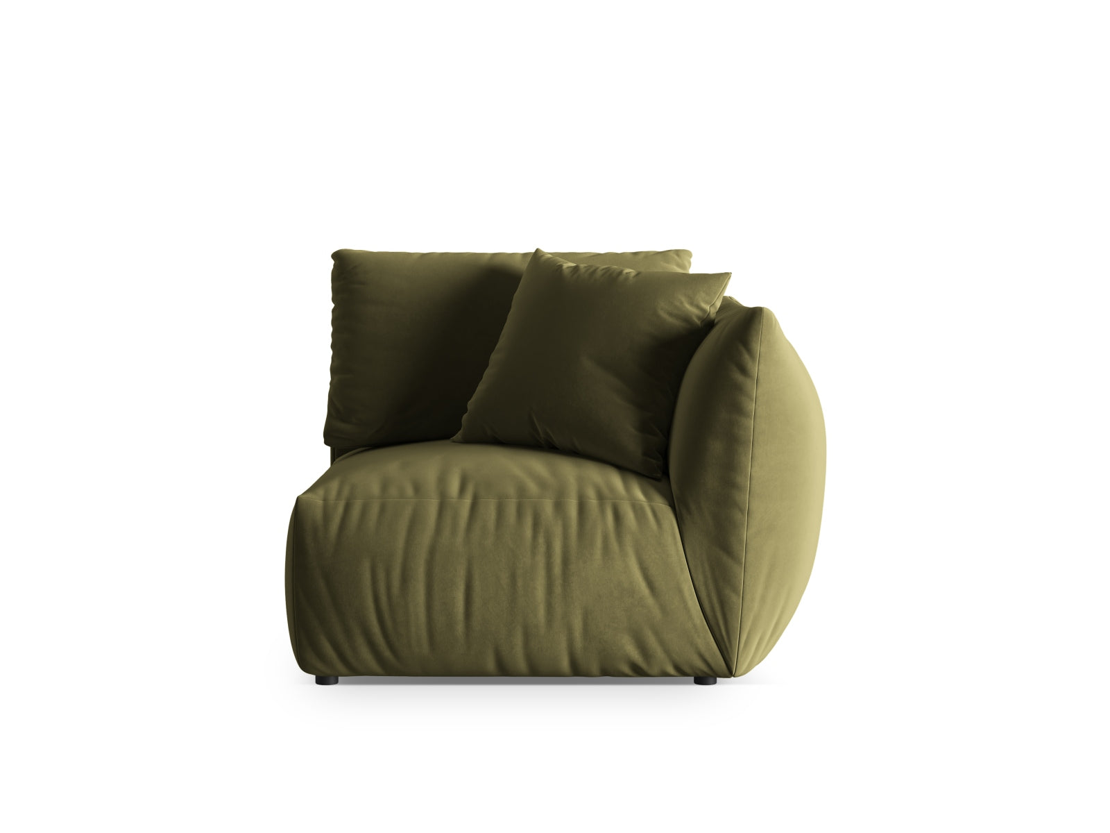 Chris Velour Modul rechts 1 Sitzer in Light Green präsentiert im Onlineshop von KAQTU Design AG. Modulares Sofa ist von Micadoni