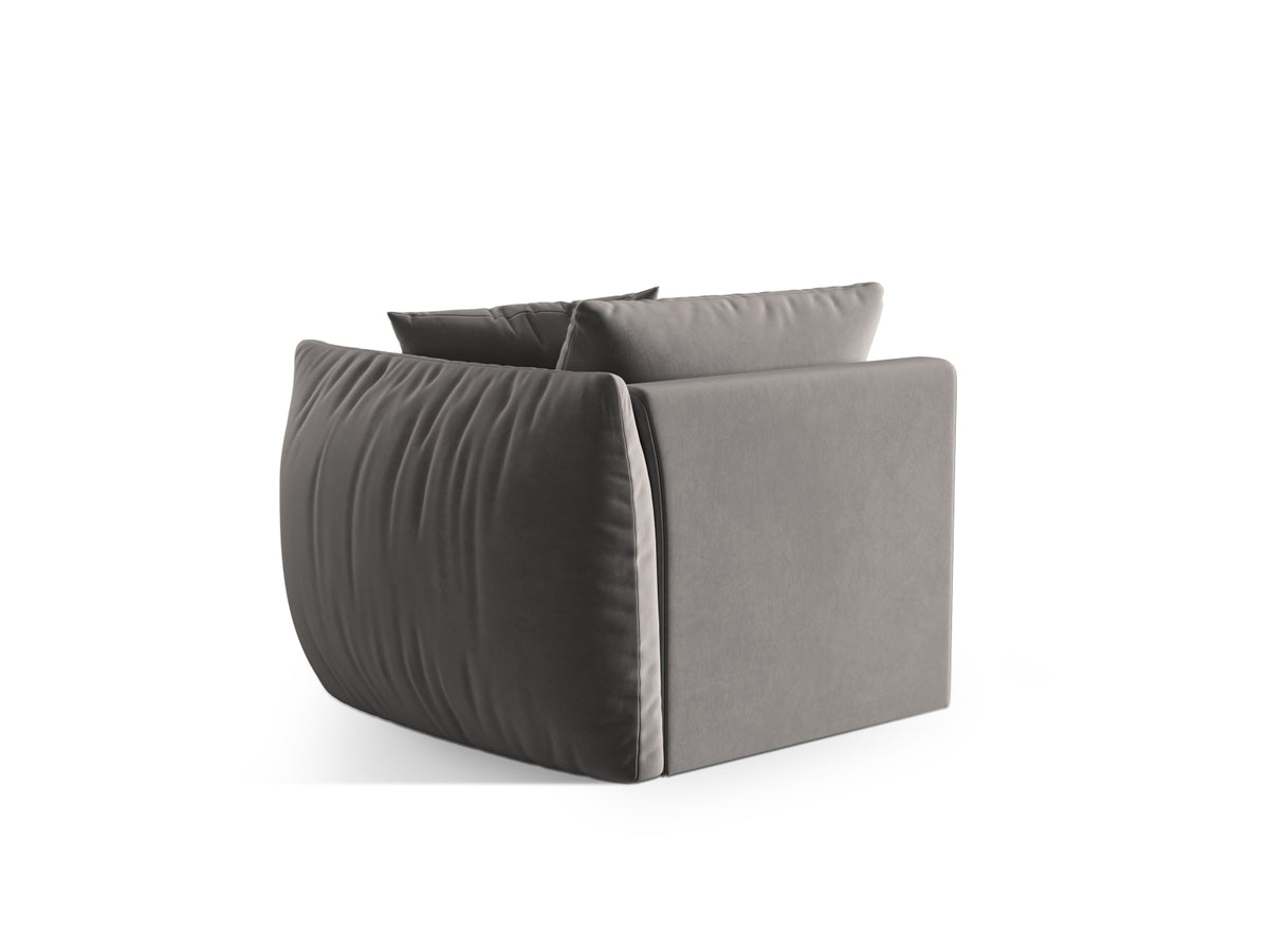 Chris Velour Modul rechts 1 Sitzer in Grey-Casino präsentiert im Onlineshop von KAQTU Design AG. Modulares Sofa ist von Micadoni