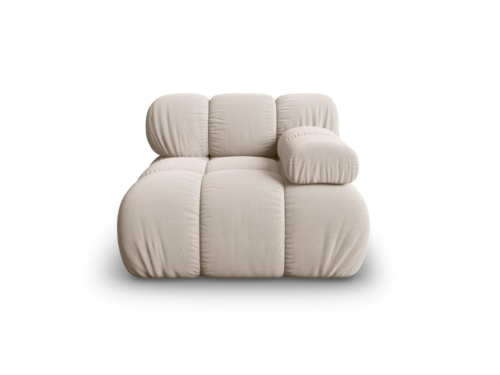 Bellis Modul rechts 1 Sitzer in Light Beige-Sonic präsentiert im Onlineshop von KAQTU Design AG. Modulares Sofa ist von Micadoni