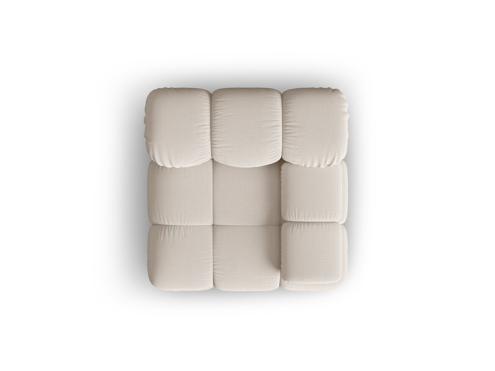 Stylisches Bellis Modul rechts 1 Sitzer in zartem Beige, perfekt für kreative Sofa-Kombinationen und modernes Wohndesign.