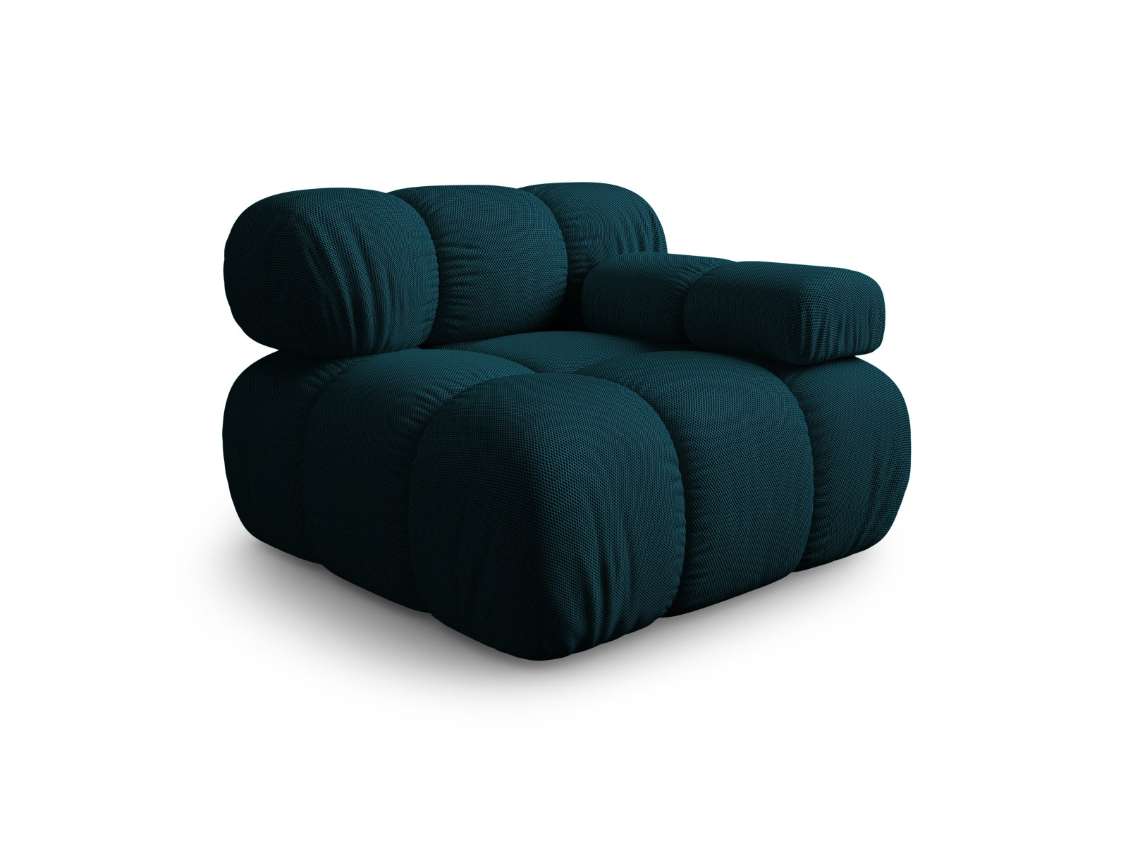 Elegantes Bellis Modul rechts 1 Sitzer in tiefem Navy Blue, ideal für stilvolle Wohnräume. Teil der vielseitigen Sofaserie von Micadoni.