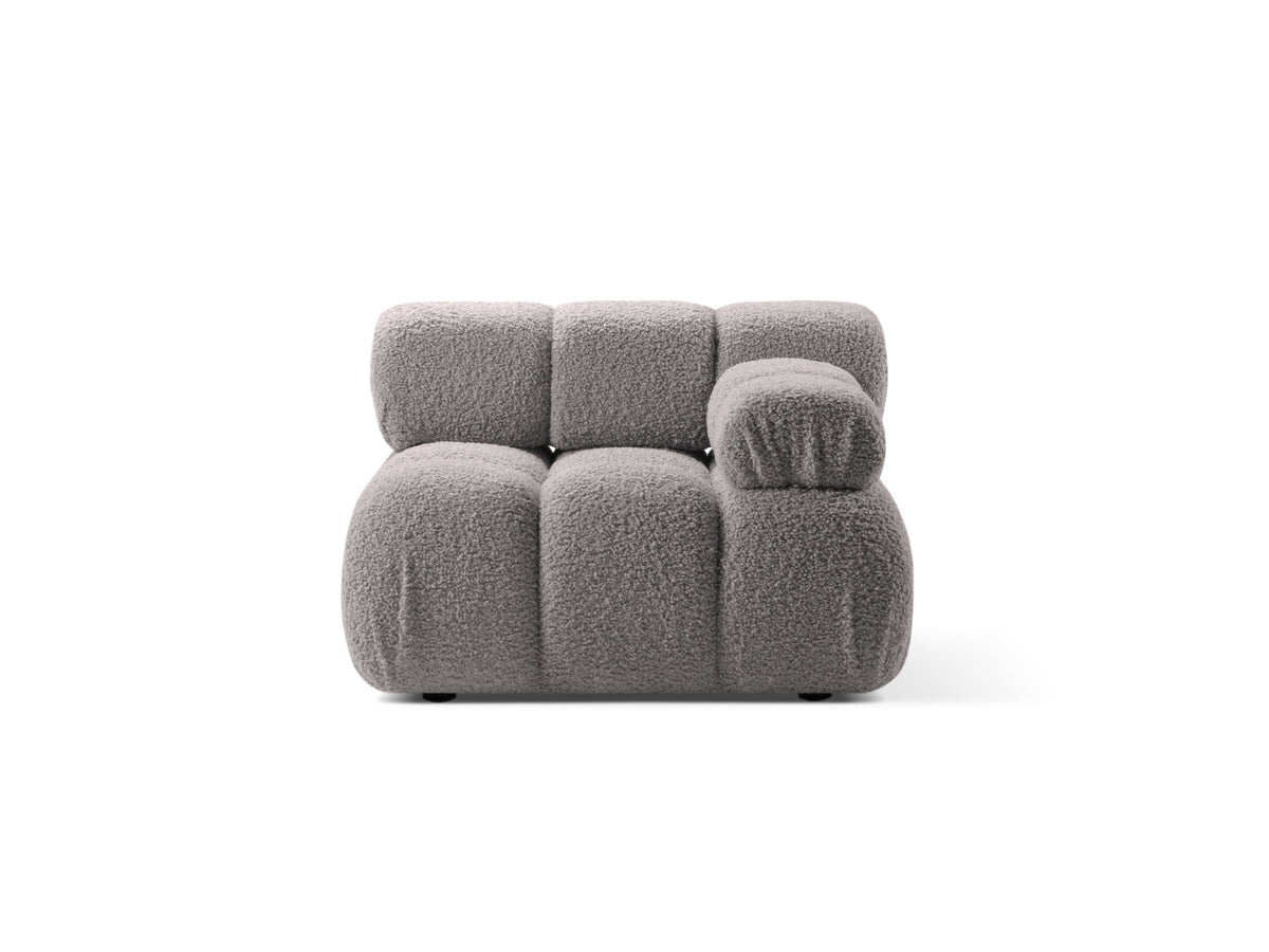 Bellis Boucle Modul rechts 1 Sitzer in Light Grey-Rolf präsentiert im Onlineshop von KAQTU Design AG. Modulares Sofa ist von Micadoni