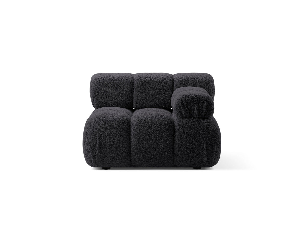 Bellis Boucle Modul rechts 1 Sitzer in Graphite-Rolf präsentiert im Onlineshop von KAQTU Design AG. Modulares Sofa ist von Micadoni