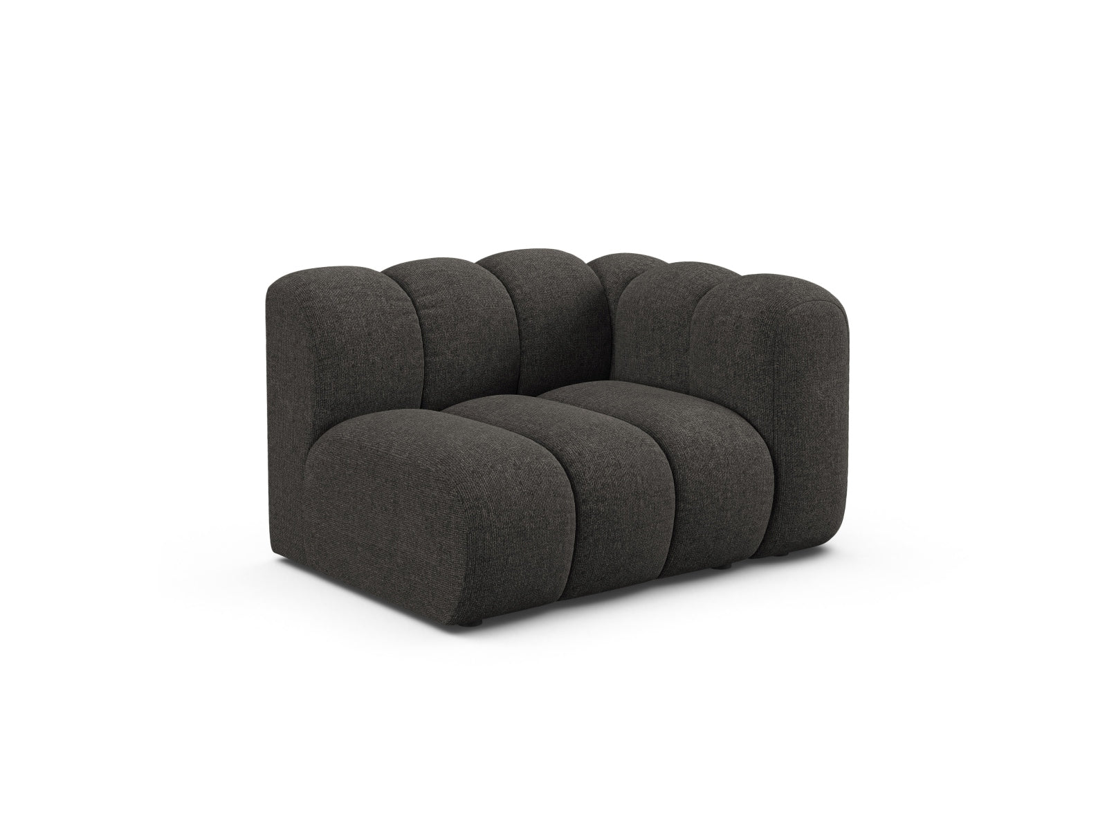 Rechtsseitiges 1-Sitzer Modul des Lupine Sofas in Dunkelgrau, ideal für individuelle Wohnraumgestaltungen.