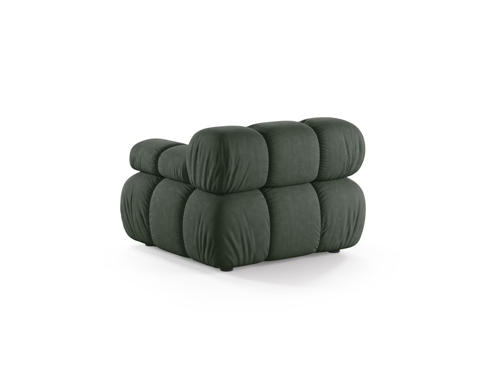 Elegantes 1-Sitzer Modul Bellis in Moss Green-Liberty, ideal für stilvolle und flexible Wohnräume, ergänzt jedes moderne Sofa-Arrangement.