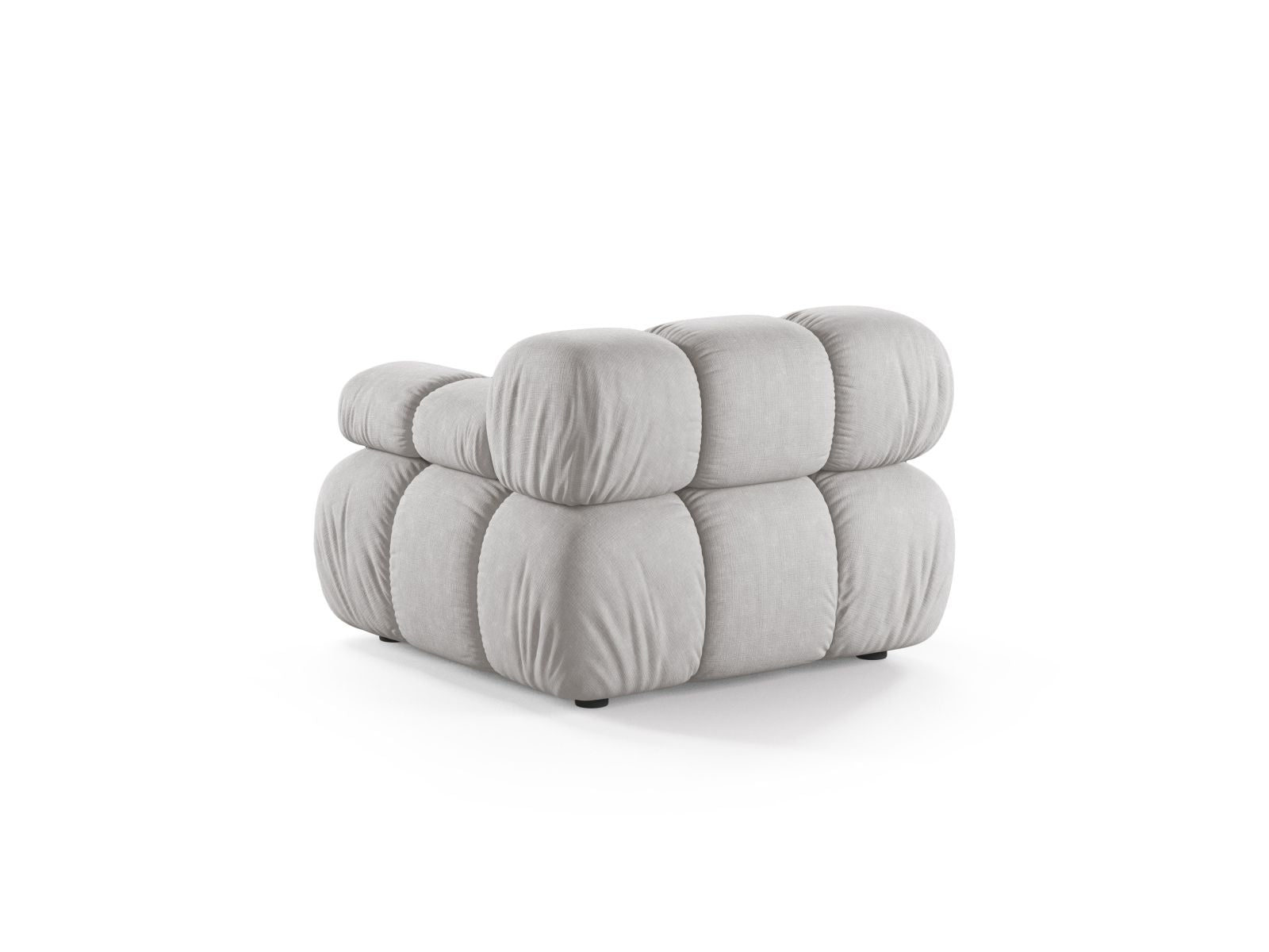 Elegantes 1-Sitzer Modul rechts Bellis in dezentem Grau, ideal für individuelle Sofa-Layouts und moderne Wohnstile.