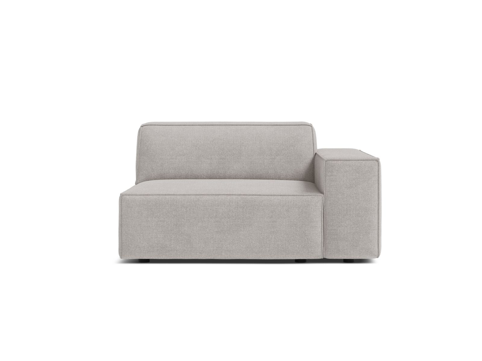 Stylisches 1-Sitzer Modul Rechts Jodie in modernem Grau, perfekt für kreative Raumgestaltungen und komfortable Sitzlösungen.