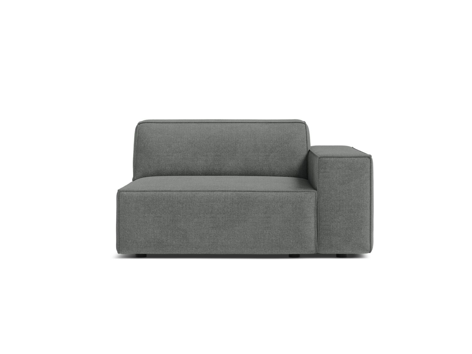 Stylisches 1-Sitzer Modul Rechts Jodie in klassischem Grau, perfekt für kreative Sofa-Kombinationen und moderne Einrichtungsideen.