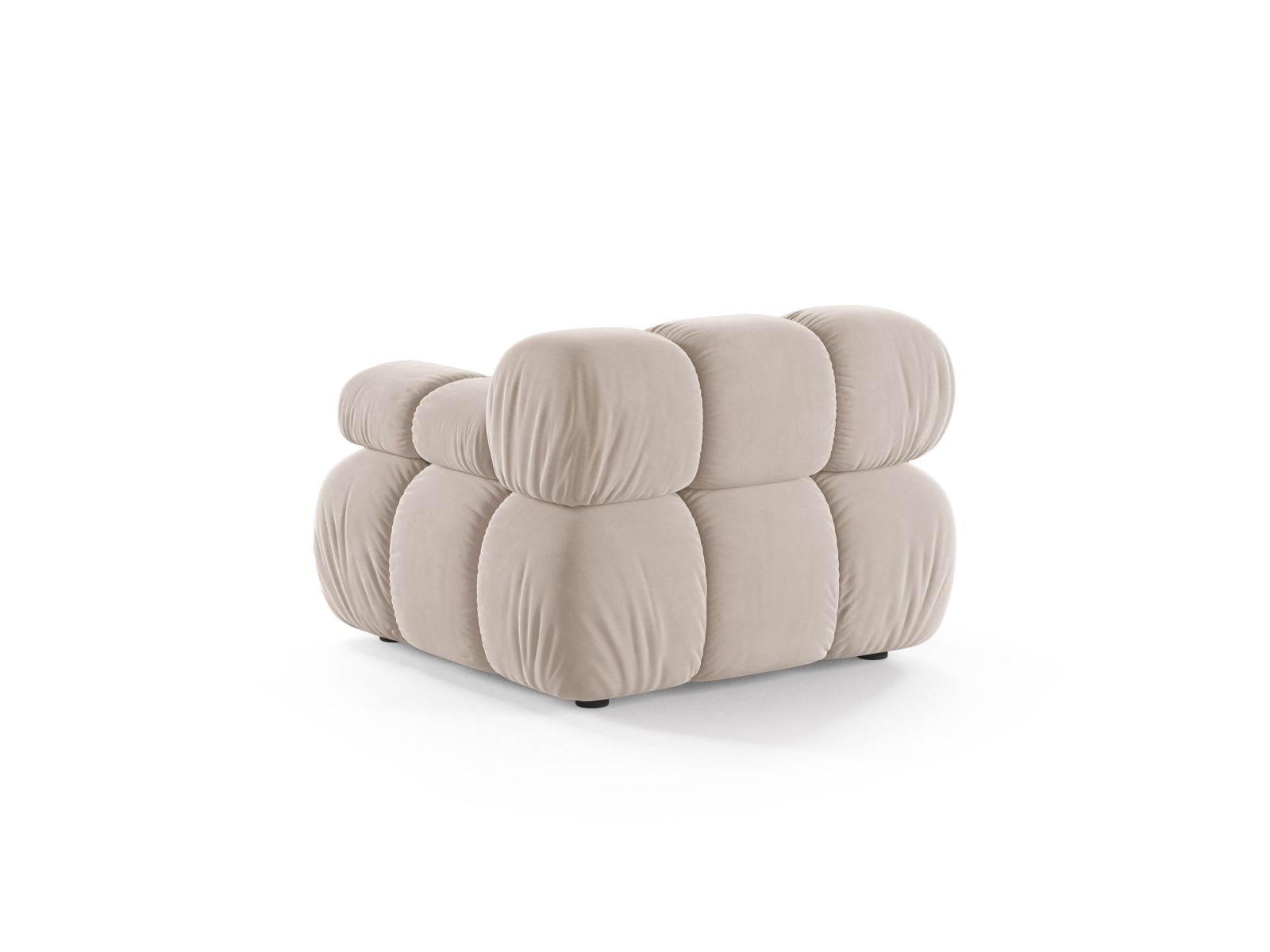 Elegantes 1-Sitzer Modul Bellis in sanftem Light Beige-Venus, ideal für stilvolle und flexible Wohnkonzepte.