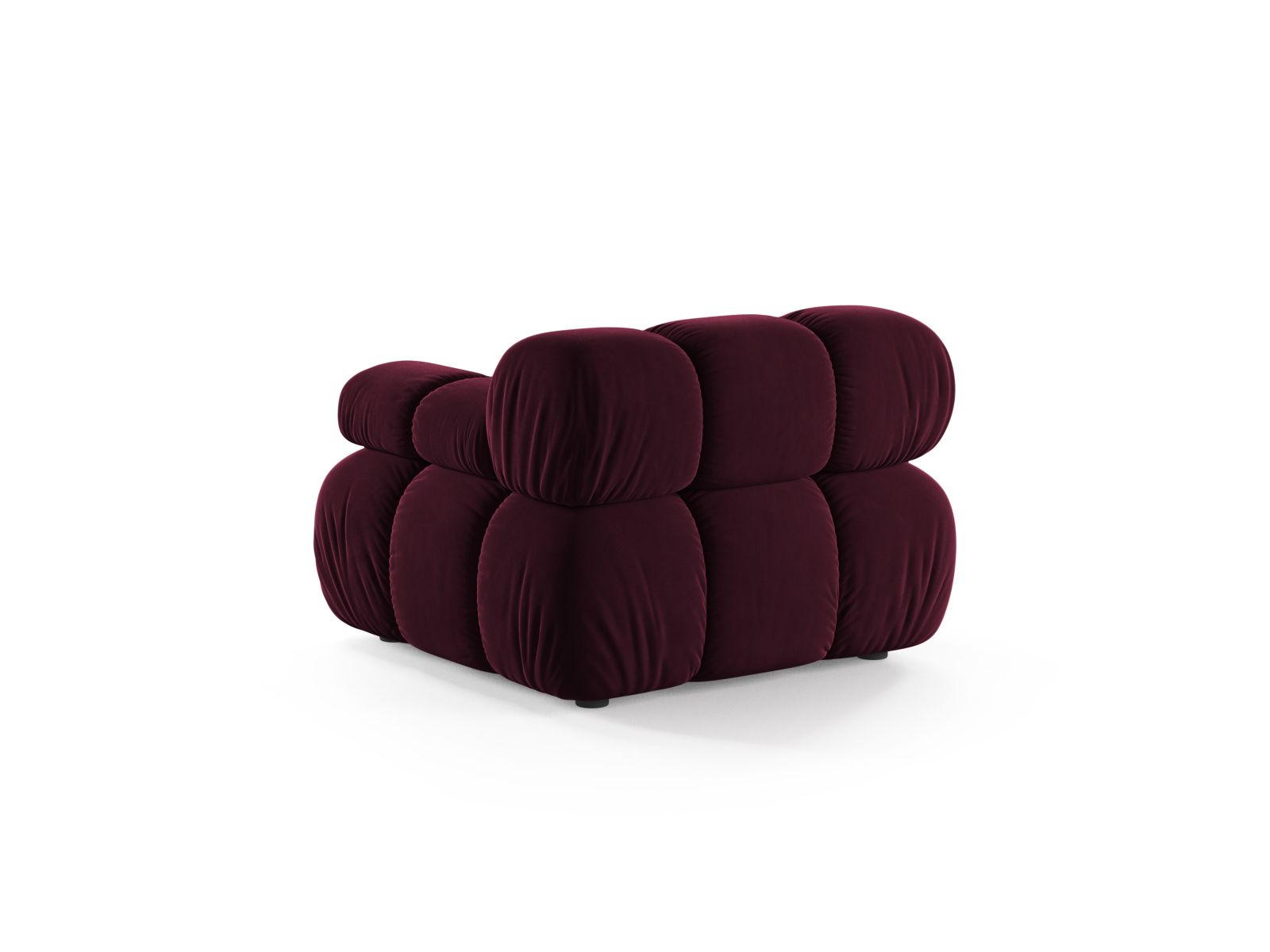 Elegantes 1-Sitzer Modul Bellis in stilvollem Burgundy-Venus, ideal für individuelle Wohnkonzepte und zeitgemäße Einrichtung.