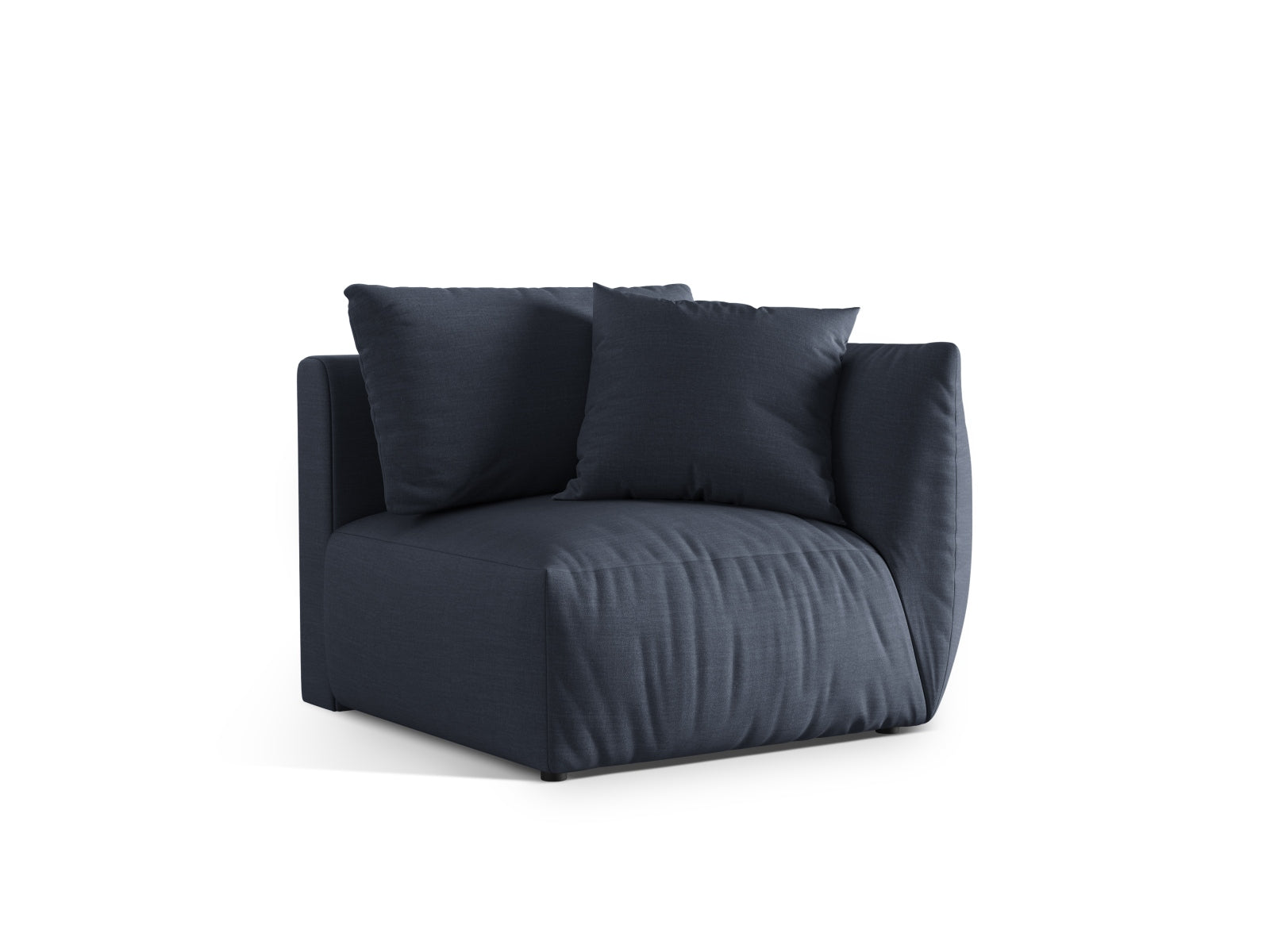 Rechtsseitiges 1-Sitzer-Modul "Chris" in sanftem Lichtgrün, Teil des eleganten modularen Sofas von Micadoni, ideal für stilvolle Wohnräume.