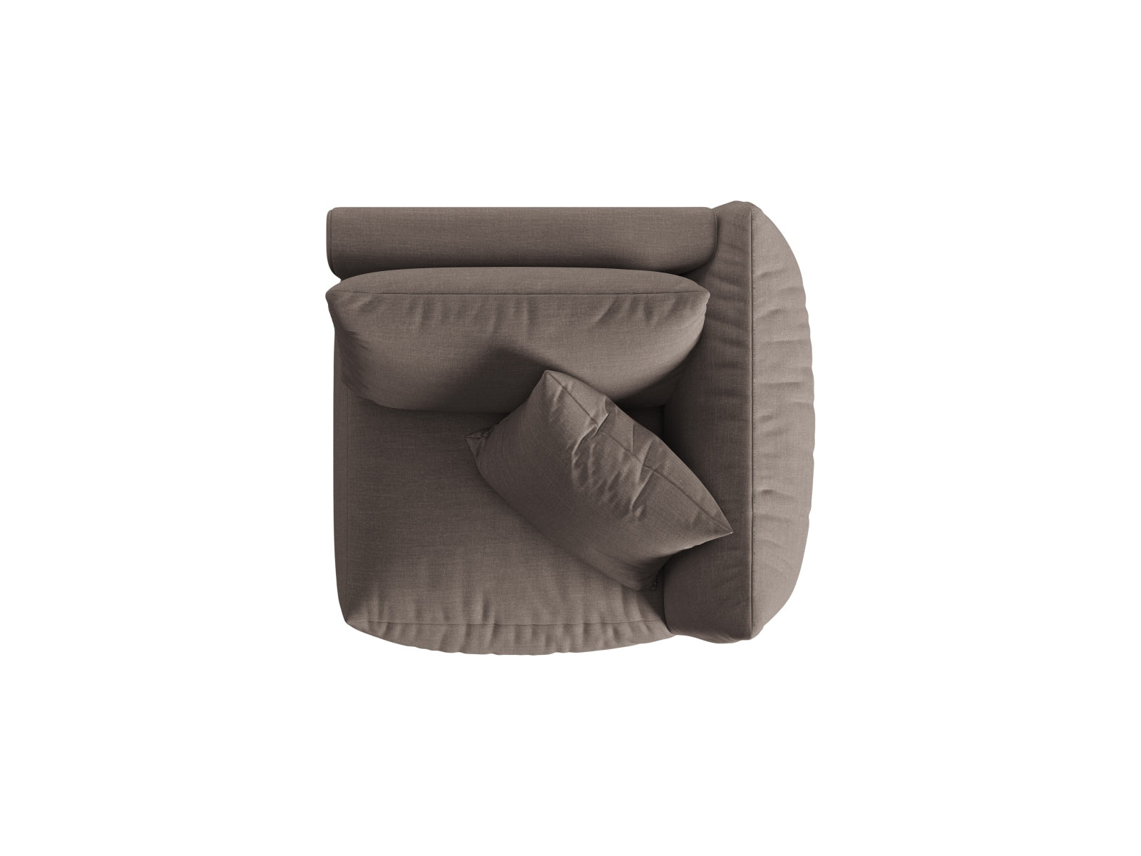 Stylisches 1-Sitzer-Modul "Chris" in dezentem Grau, perfekt für kreative Sofa-Kombinationen von Micadoni.