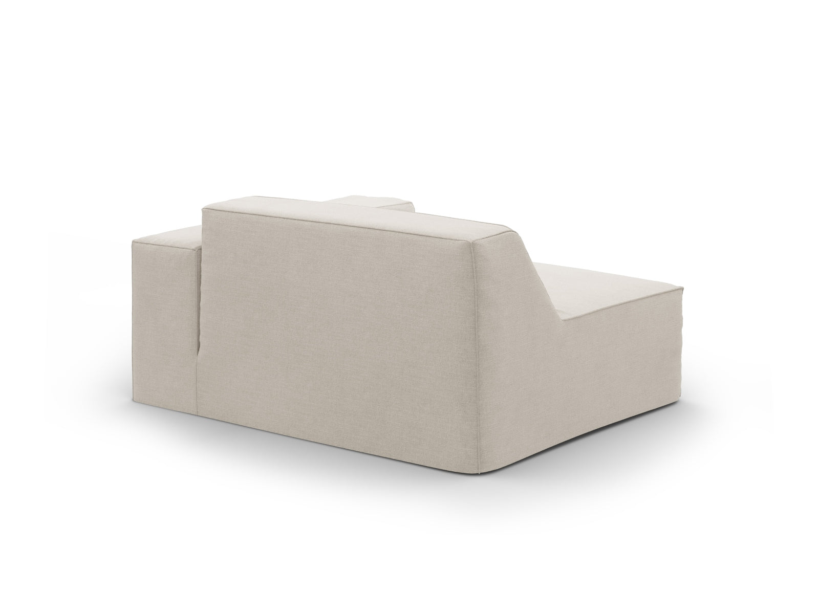 Stylischer Jodie Modul rechts 1 Sitzer in Natural-LINS, perfekt für moderne Wohnkonzepte und vielseitige Raumgestaltungen.