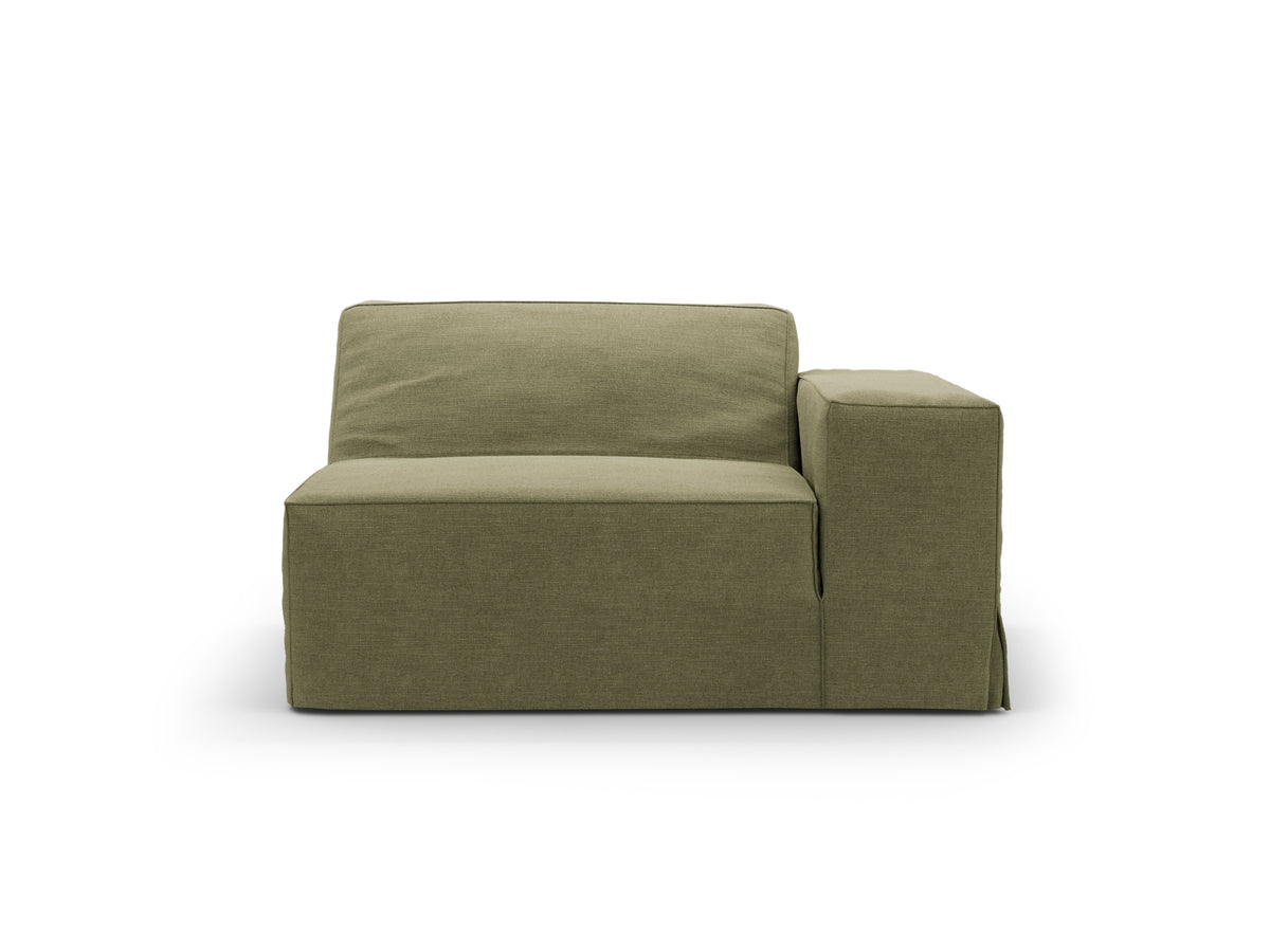 Jodie Modul rechts 1 Sitzer mit abnehmbaren Bezug in Light Green-LINS präsentiert im Onlineshop von KAQTU Design AG. Modulares Sofa ist von Micadoni