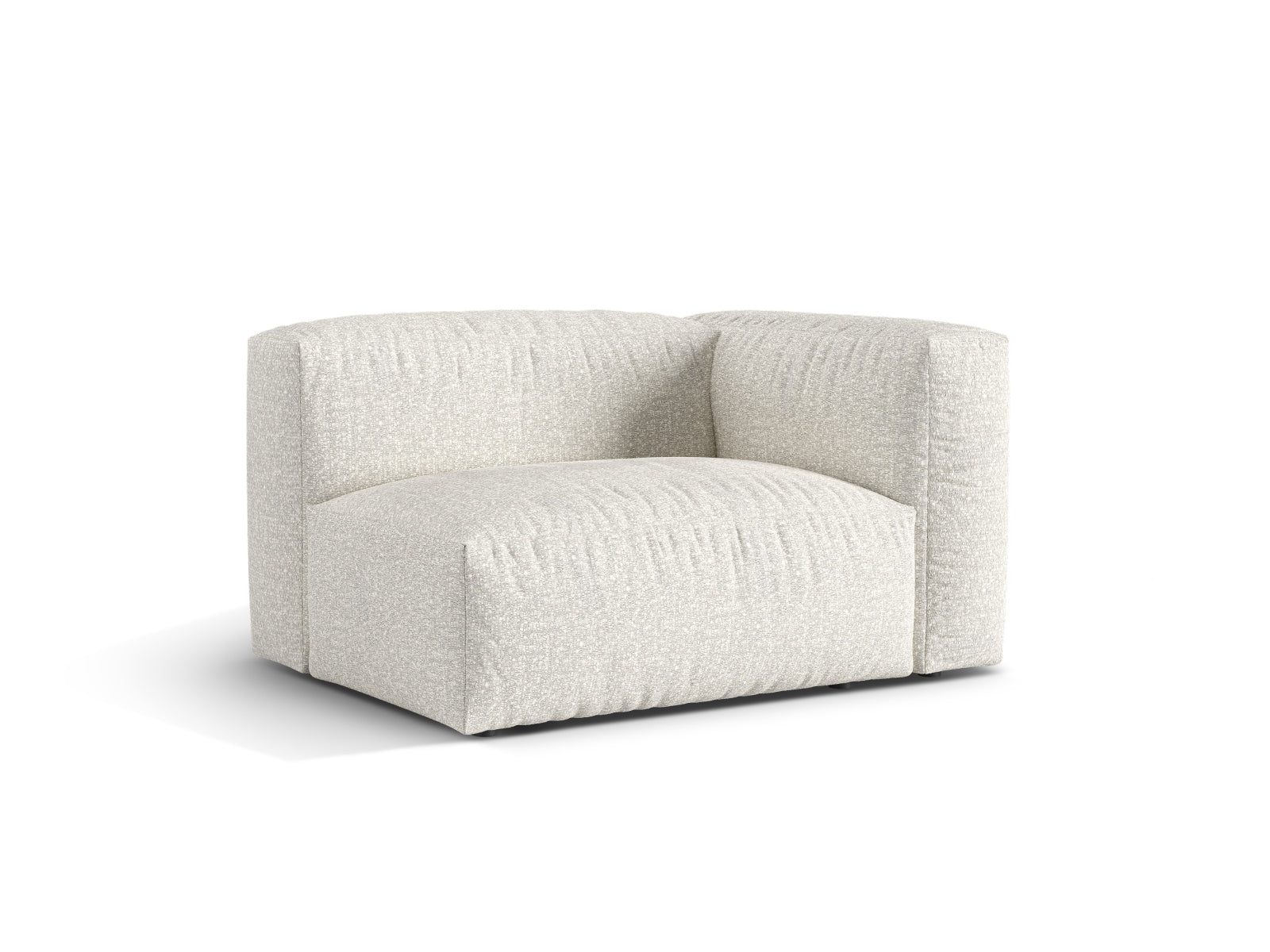 Elegantes 1-Sitzer Sofa Martina Wide rechts in stilvollem Grey Beige Melange, ideal für moderne Wohnräume und vielseitige Kombinationen.