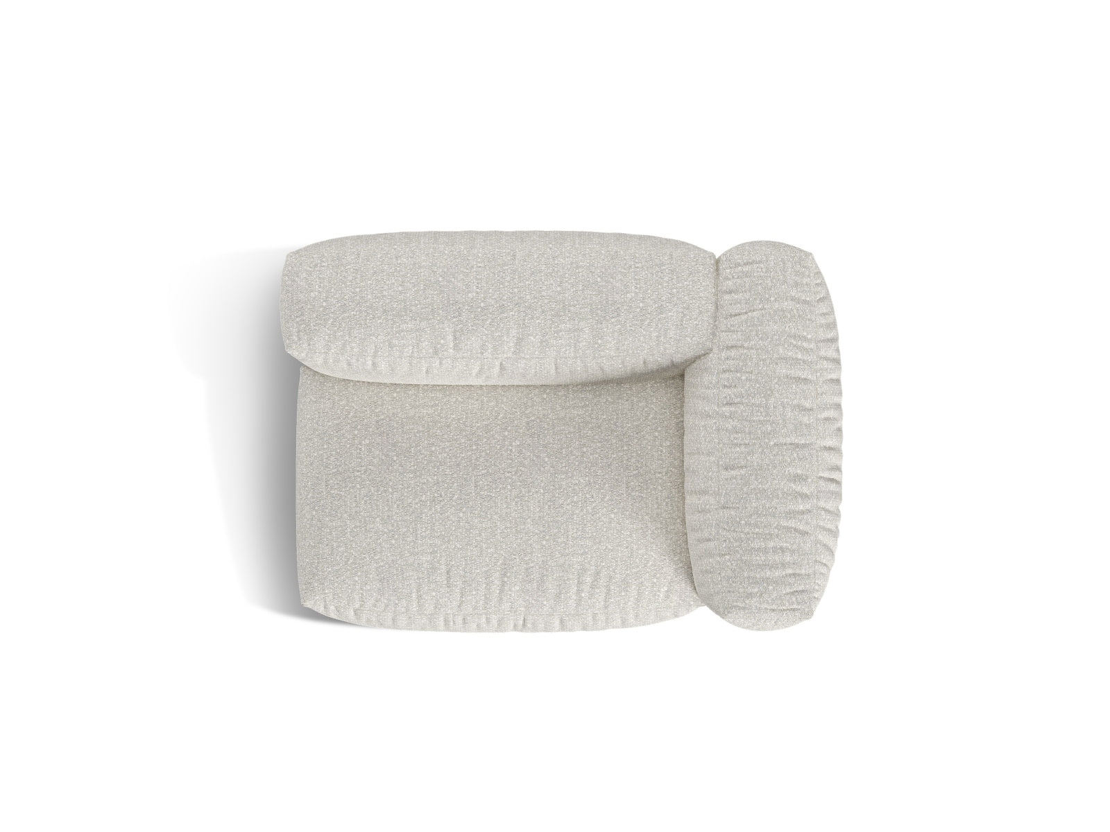 Stilvolles 1-Sitzer Sofa Martina Wide rechts in zeitgemäßem Grau-Beige, perfekt für gemütliche Ecken und modernes Wohndesign.