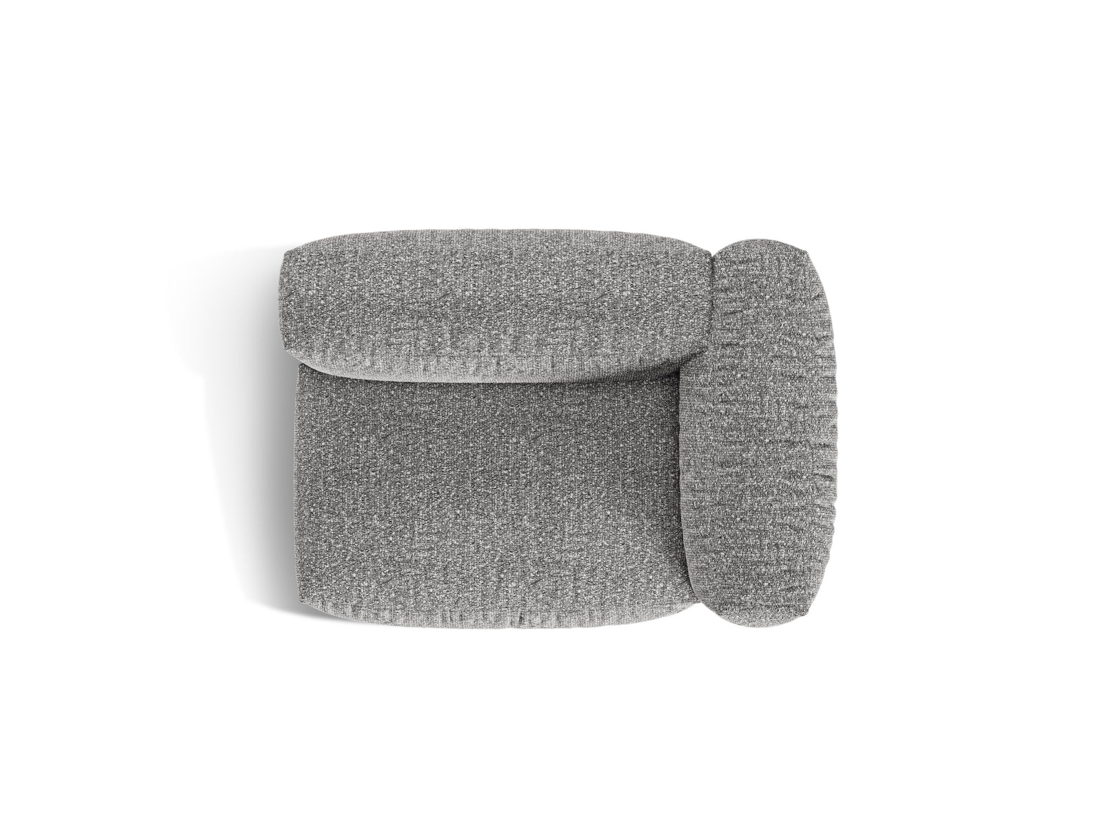 Stylisches 1-Sitzer Sofa Martina Wide rechts in edlem Graphit, perfekt für moderne Interiors und individuelle Raumkonzepte.