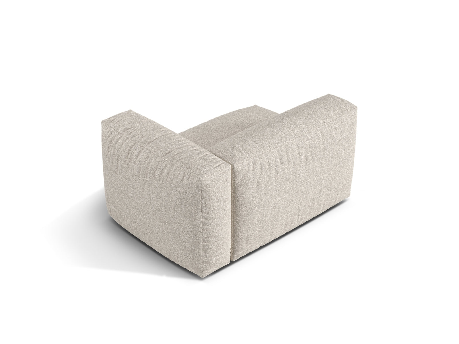 Beige 1-Sitzer Sofa Martina Wide rechts, ideal für moderne Wohnräume, vereint stilvolles Design mit hohem Sitzkomfort und vielseitigen Kombinationsmöglichkeiten.