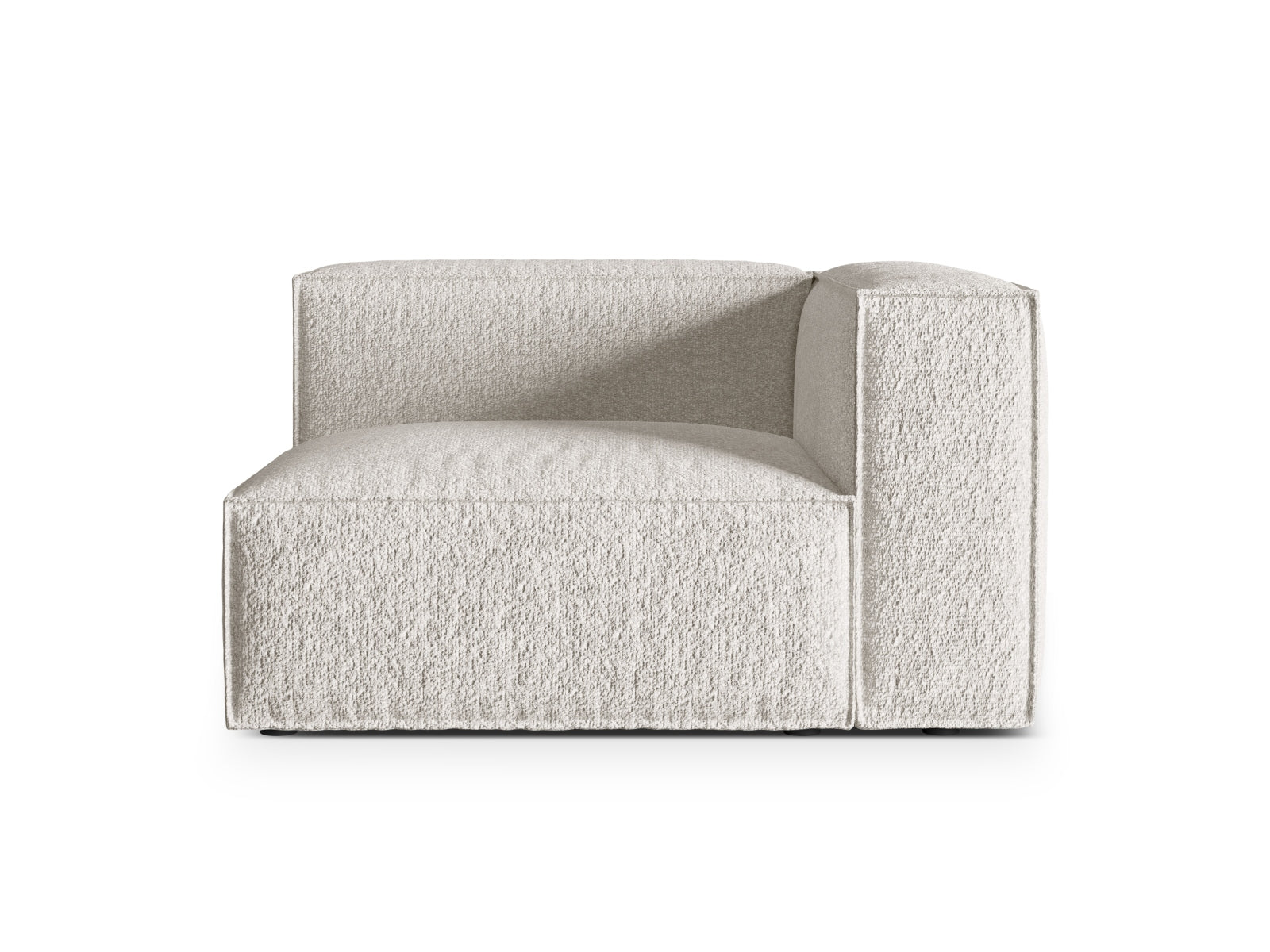 Nuria Boucle rechts Modular Sofa 1 Sitzer in Grey Beige Melange-Monet präsentiert im Onlineshop von KAQTU Design AG. Modulares Sofa ist von Micadoni