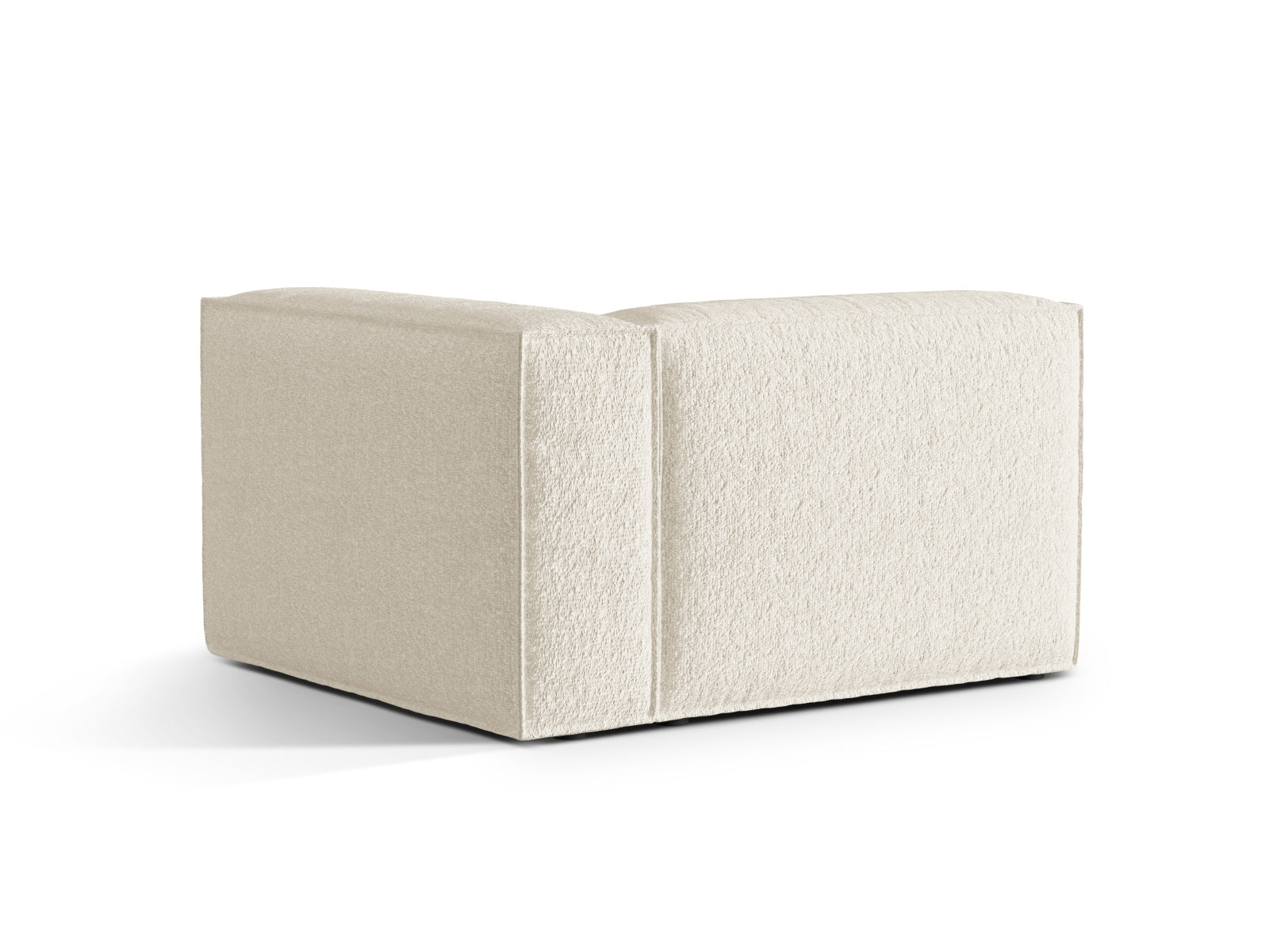 Elegantes Nuria Boucle 1-Sitzer Sofa in Ivory-Monet, ideal für moderne Wohnräume, erhältlich bei KAQTU Design AG.