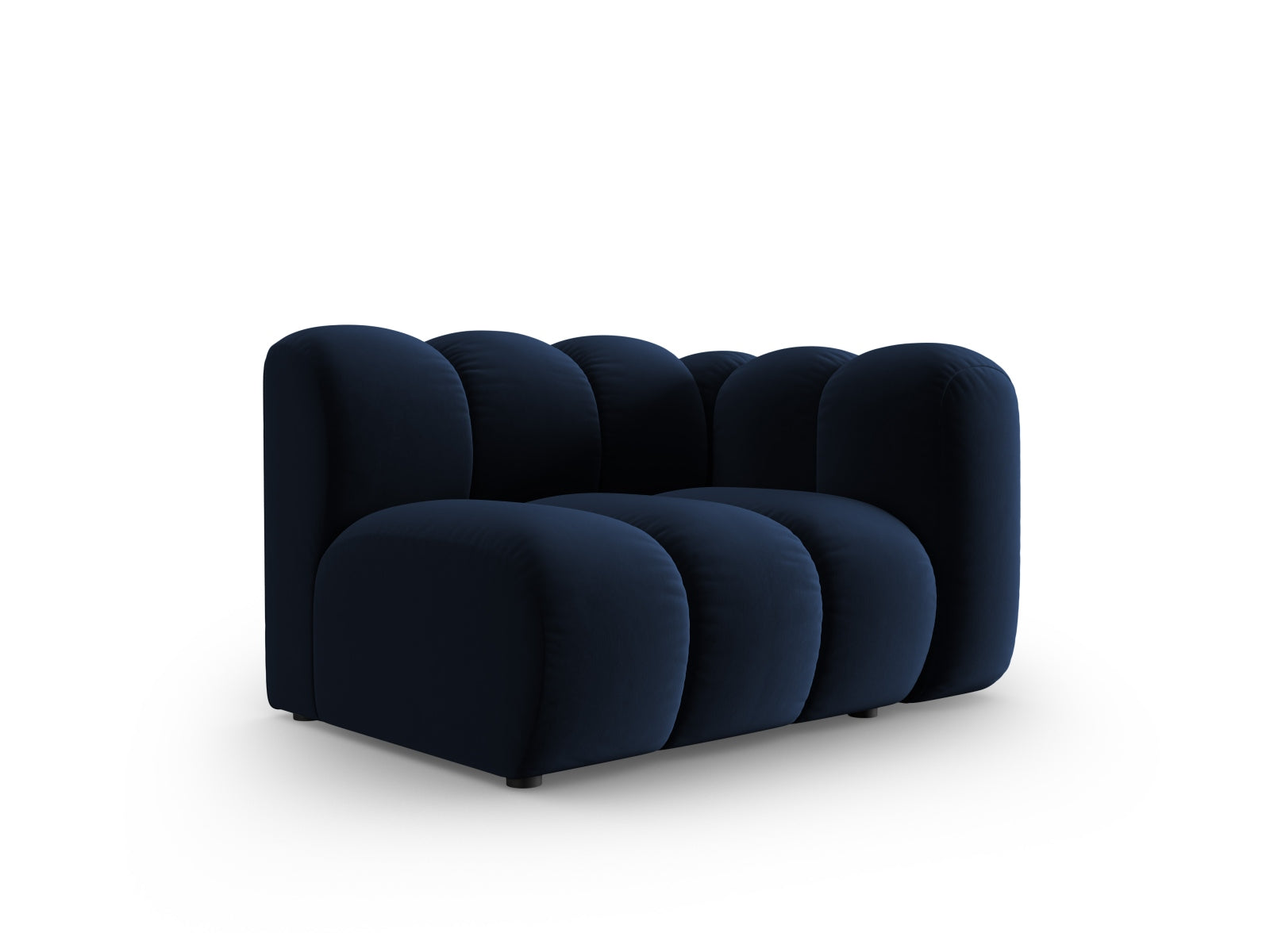 Elegantes Lupine Velour Modul für ein 1-Sitzer Sofa in Royal Blue, ideal für individuelle Wohnraumgestaltungen.