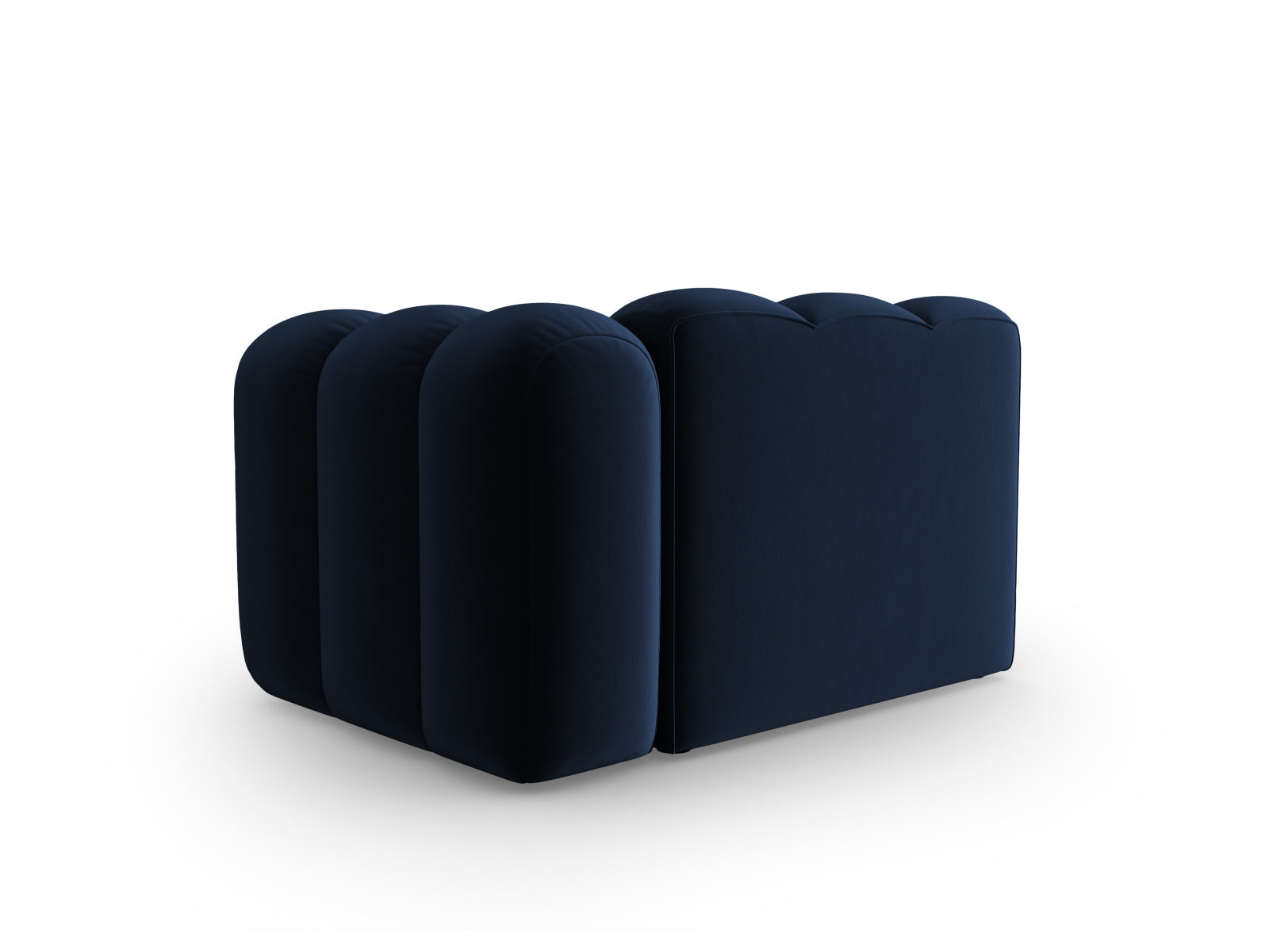 Stylisches Lupine Velour Modul für ein 1-Sitzer Sofa in Royal Blue, perfekt für kreative und flexible Raumkonzepte.