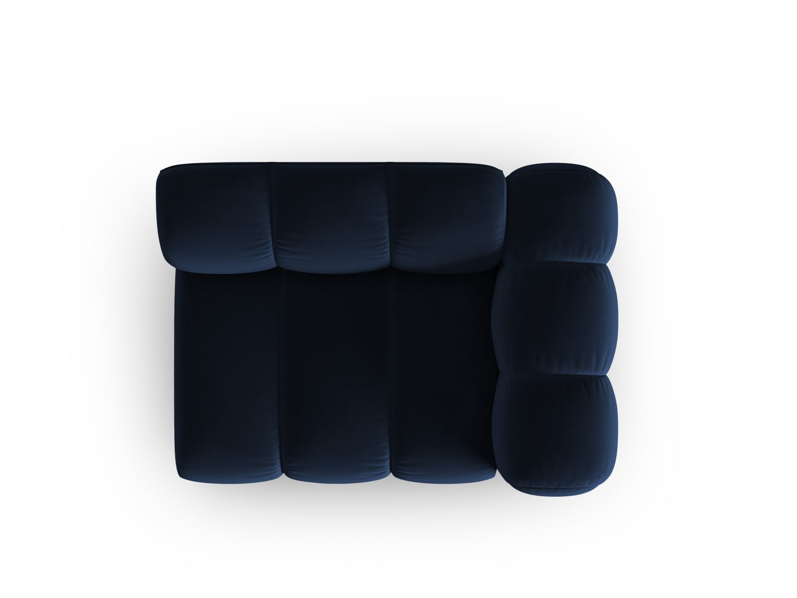 Elegantes Lupine Velour Modul für ein 1-Sitzer Sofa in Royal Blue, ideal für moderne und anpassbare Wohnräume.