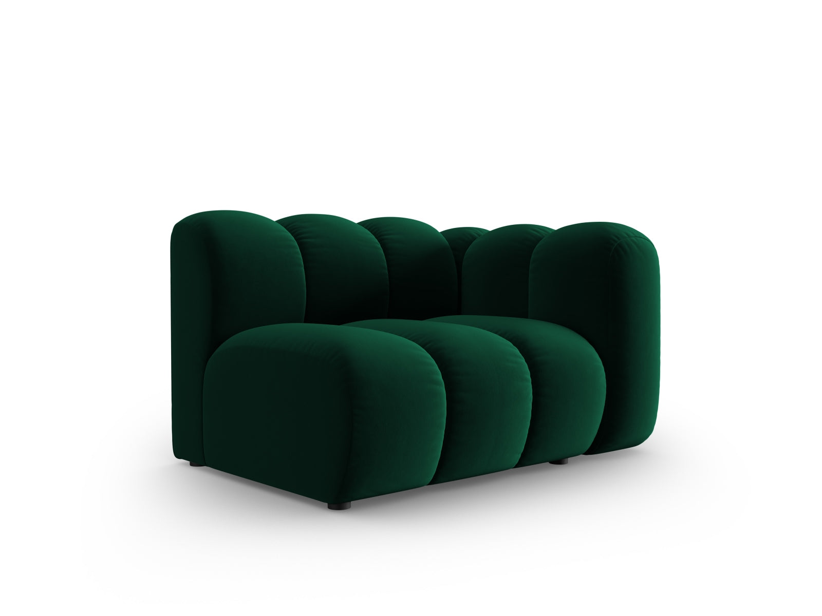 Lupine Velour Modul rechts 1 Sitzer in Bottle Green präsentiert im Onlineshop von KAQTU Design AG. Modulares Sofa ist von Micadoni