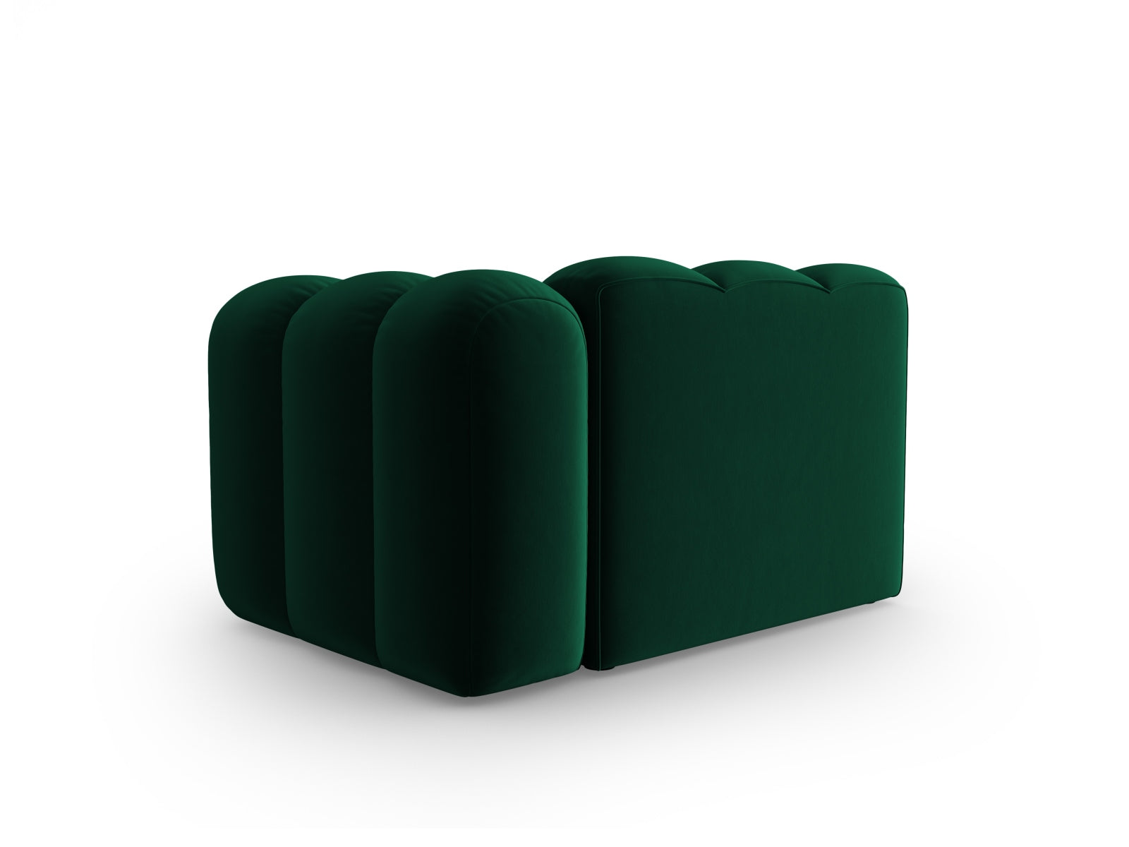 Lupine Velour Modul rechts 1 Sitzer in Bottle Green präsentiert im Onlineshop von KAQTU Design AG. Modulares Sofa ist von Micadoni