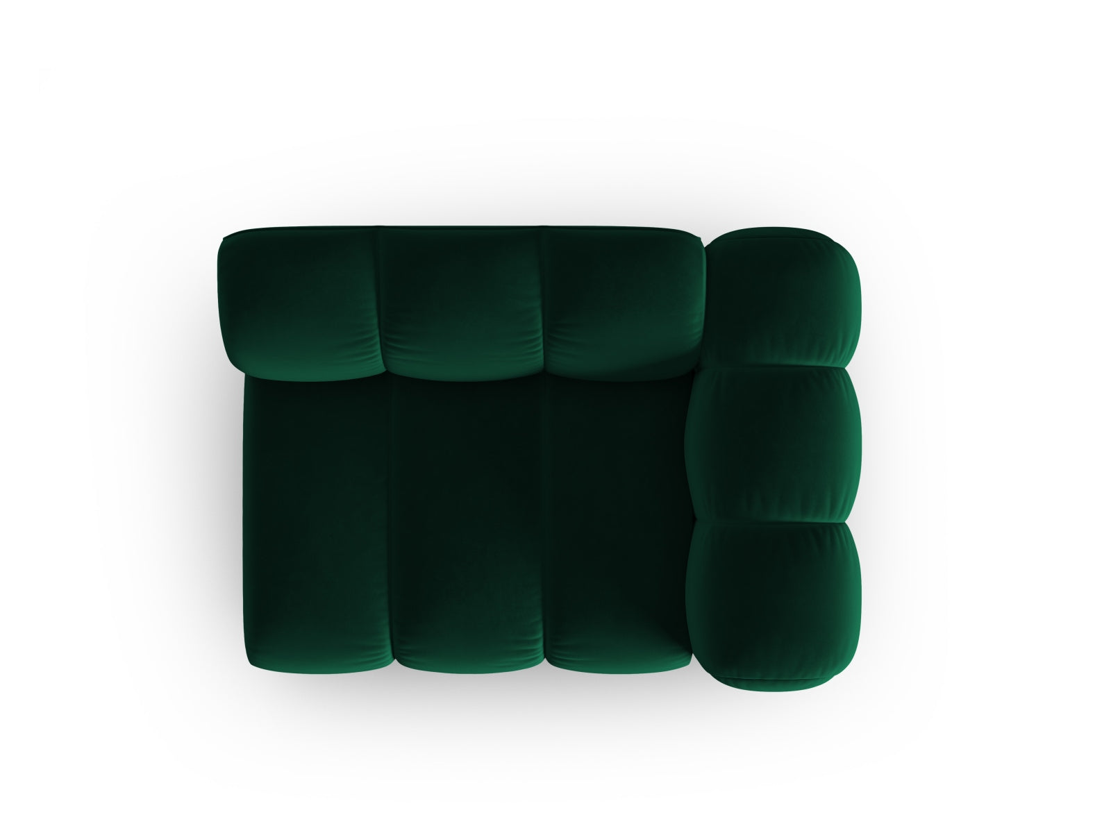 Lupine Velour Modul rechts 1 Sitzer in Bottle Green präsentiert im Onlineshop von KAQTU Design AG. Modulares Sofa ist von Micadoni