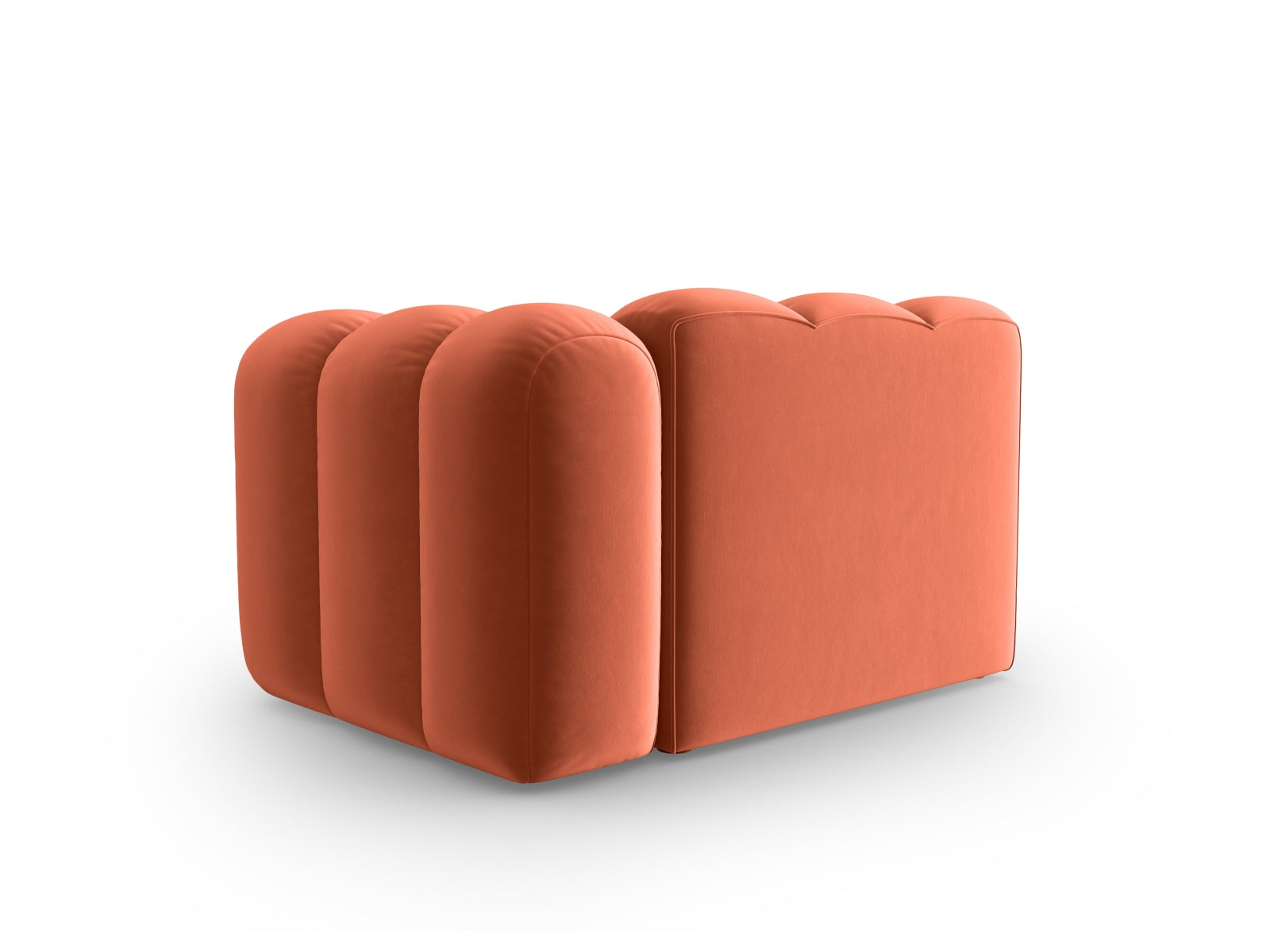 Stylisches Lupine Velour Modul für ein 1-Sitzer Sofa in Coral-Salvador, perfekt für kreative und flexible Raumkonzepte.