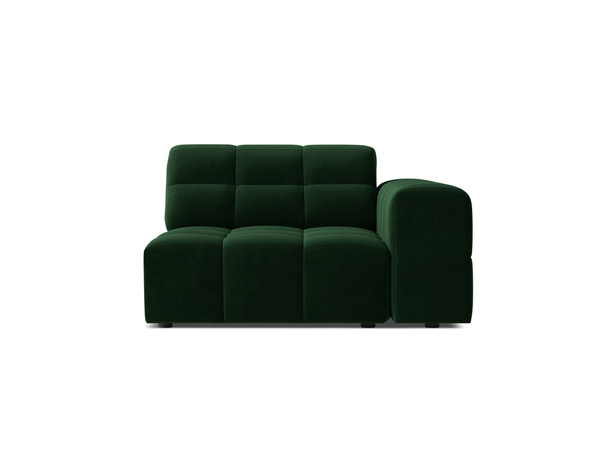Modulares Sofa Jennifer von Micadoni in leichtem Beige mit Eden-Stoff, schwarzen Kunststoffbeinen und rechter Ausrichtung.