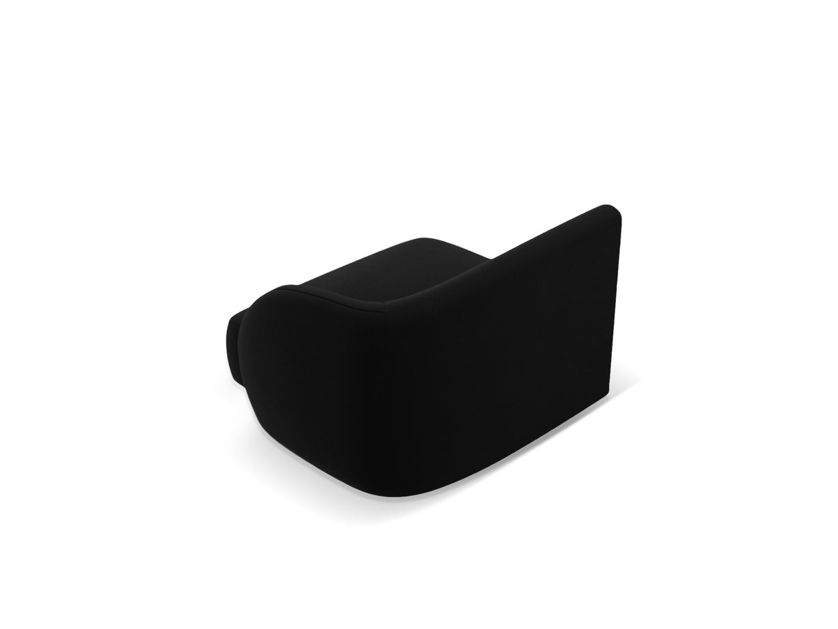 Miley Velour Modul rechts 1 Sitzer in Black-Bluvel präsentiert im Onlineshop von KAQTU Design AG. Modulares Sofa ist von Micadoni