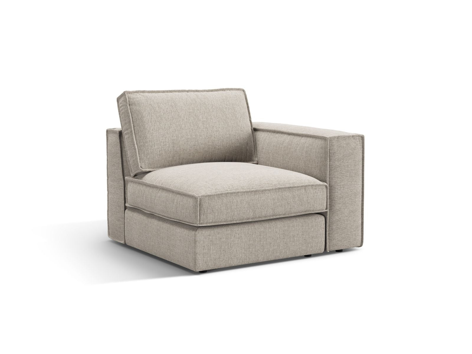 Stylisches 1-Sitzer Modul rechts Pola in Sand-Babel, perfekt für kreative Sofa-Kombinationen und modernes Wohndesign.
