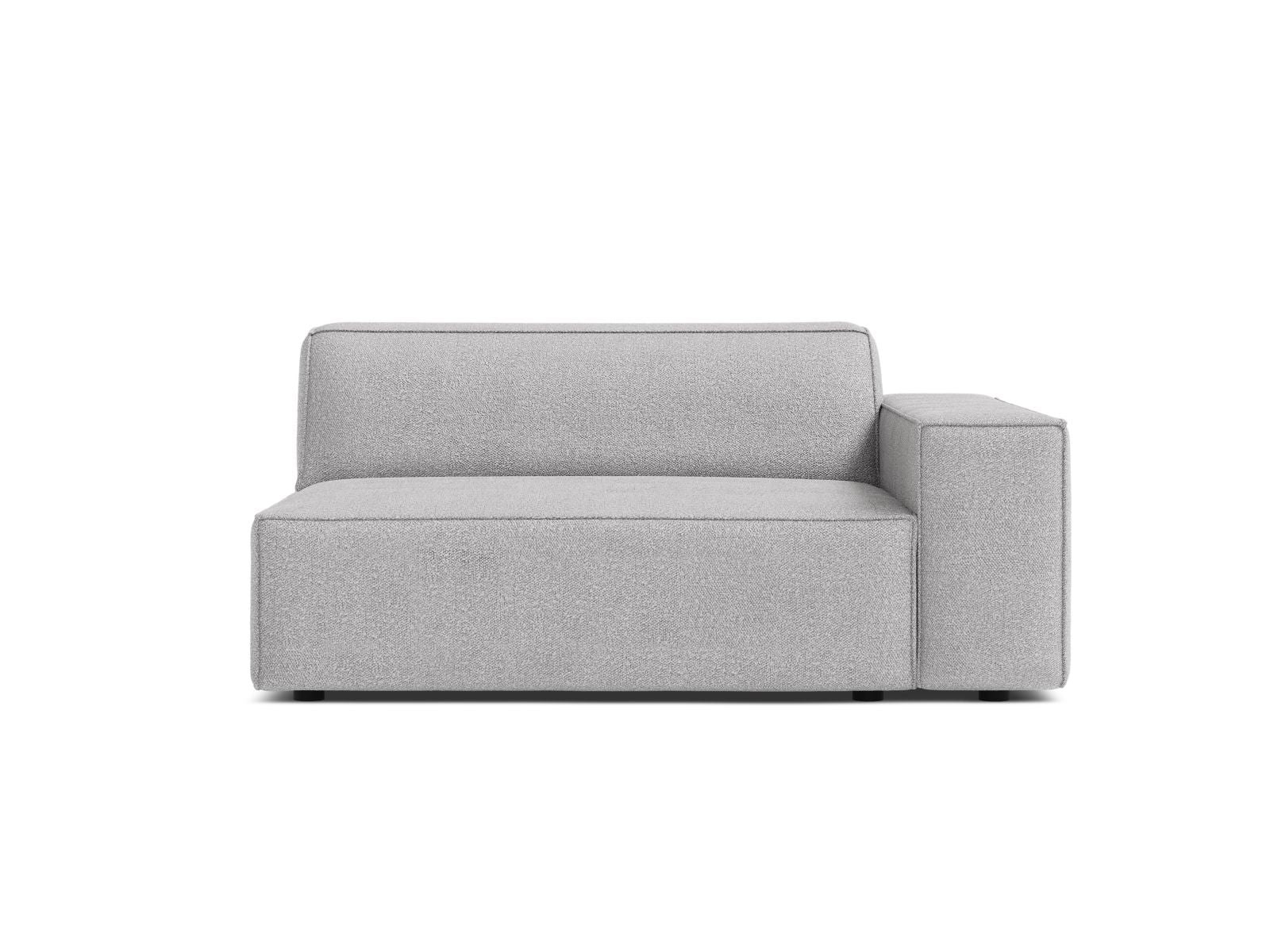 Stylisches 1-Sitzer Modul Rechts Jodie in modernem Grau, perfekt für kreative Sofa-Kombinationen und modernes Wohndesign.