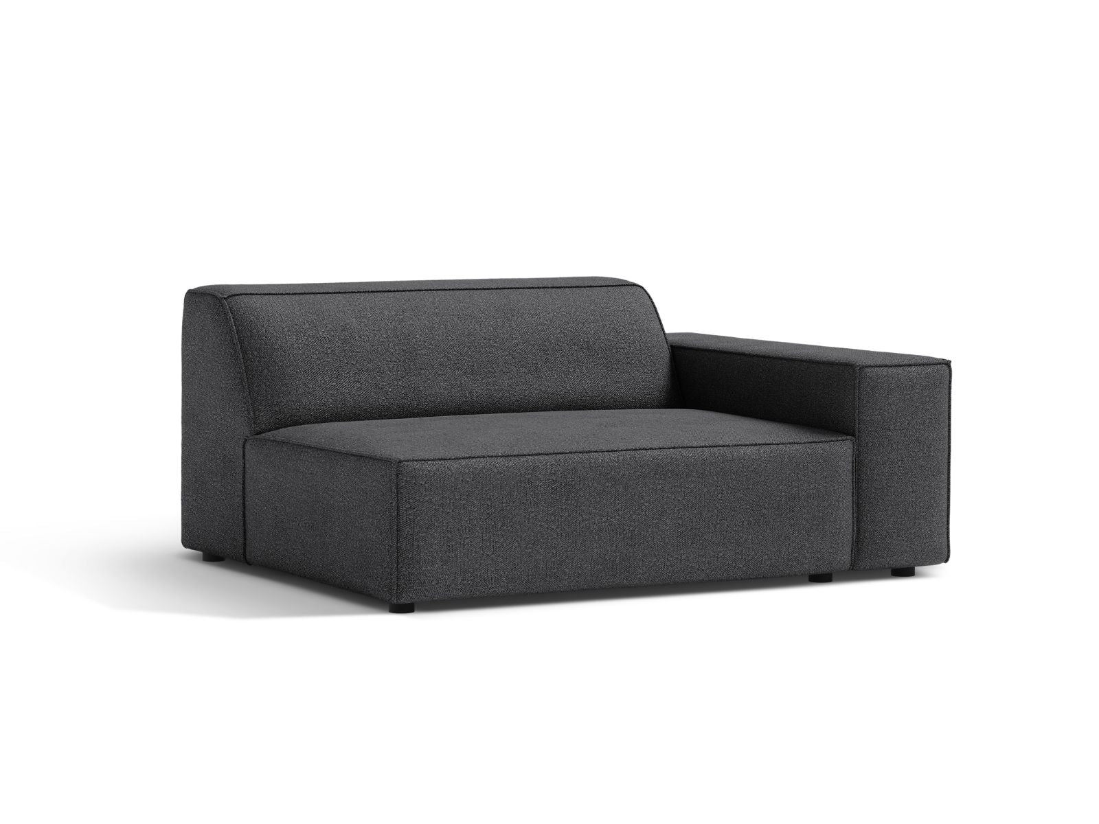 Elegantes 1-Sitzer Modul Rechts Jodie in zeitlosem Dunkelgrau, ideal für kreative Raumgestaltungen und stilvolle Akzente.