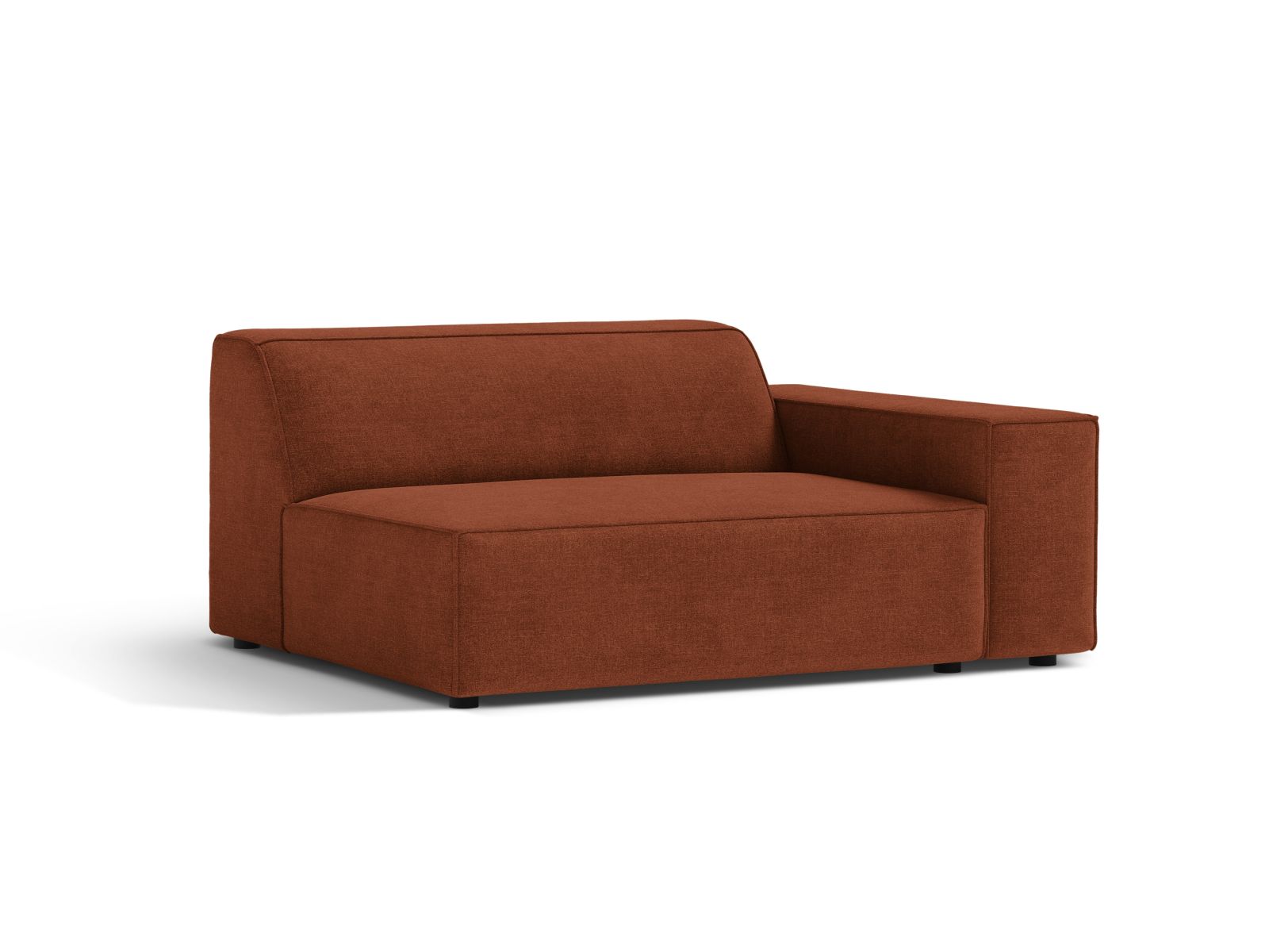Elegantes 1-Sitzer Modul Rechts Jodie in warmem Brick-Liberty, ideal für individuelles Wohndesign und stilvolle Wohnräume.