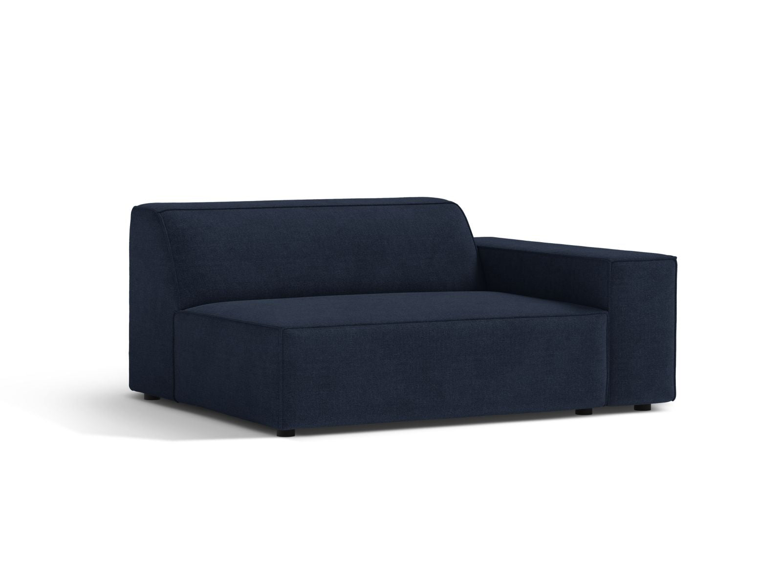 Elegantes 1-Sitzer Modul Rechts Jodie in Navy Blue-Liberty, ideal für stilvolle Wohnräume. Teil der modularen Sofaserie von Micadoni.