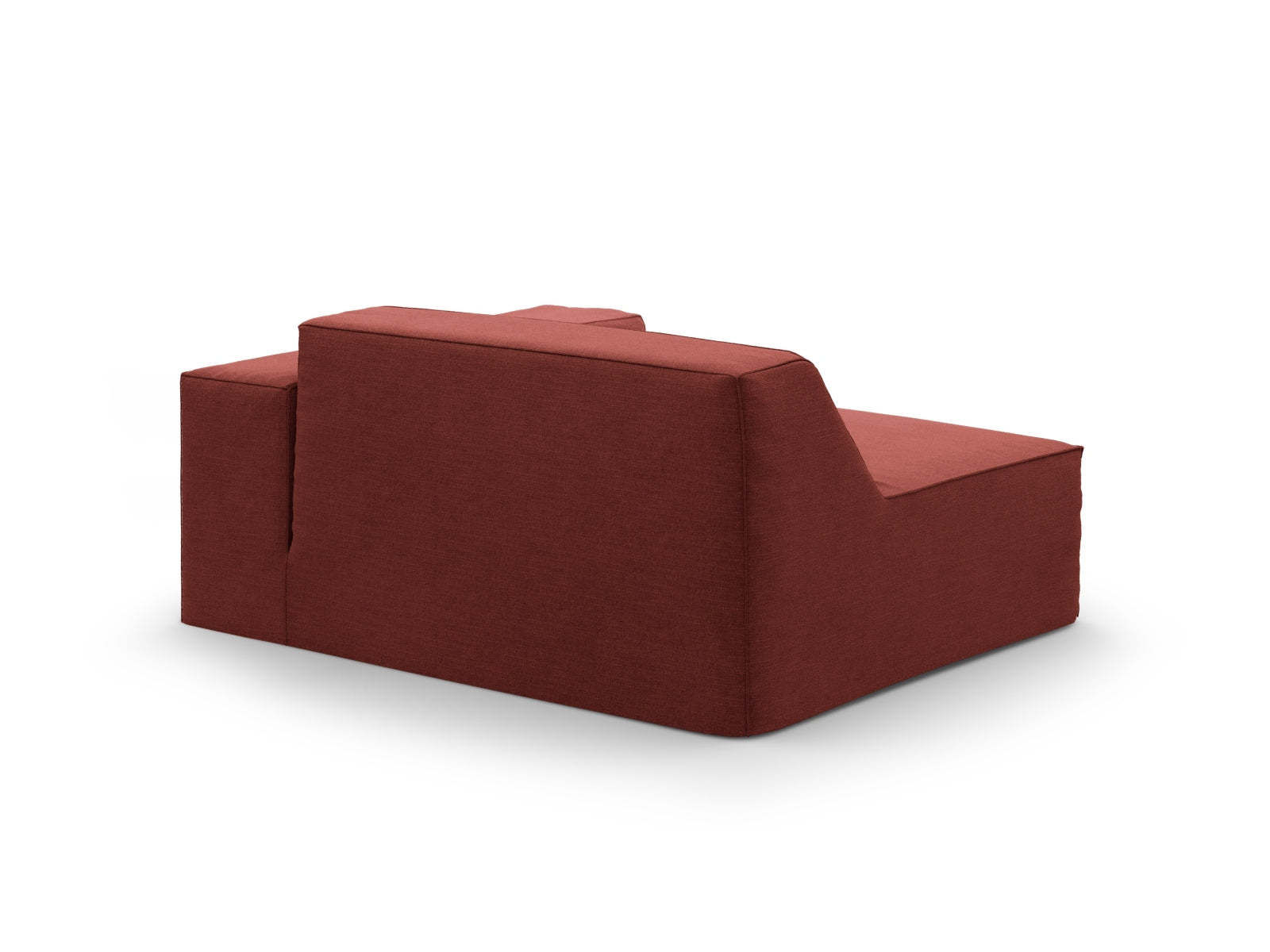 Eleganter rechter 1-Sitzer Jodie Modul von Micadoni in Cherrywood-LINS, ideal für stilvolle und anpassbare Wohnkonzepte.